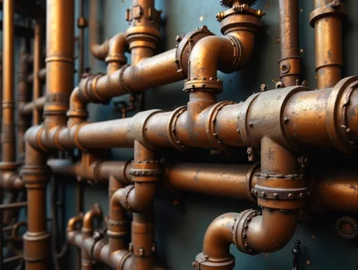 Industrial Copper Pipe Network System