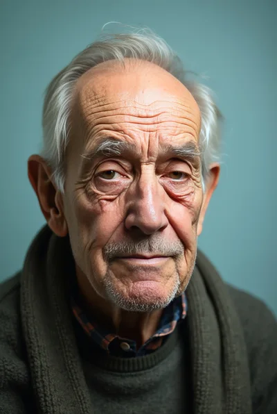 Portrait Of An Elderly Man With Gray Hair