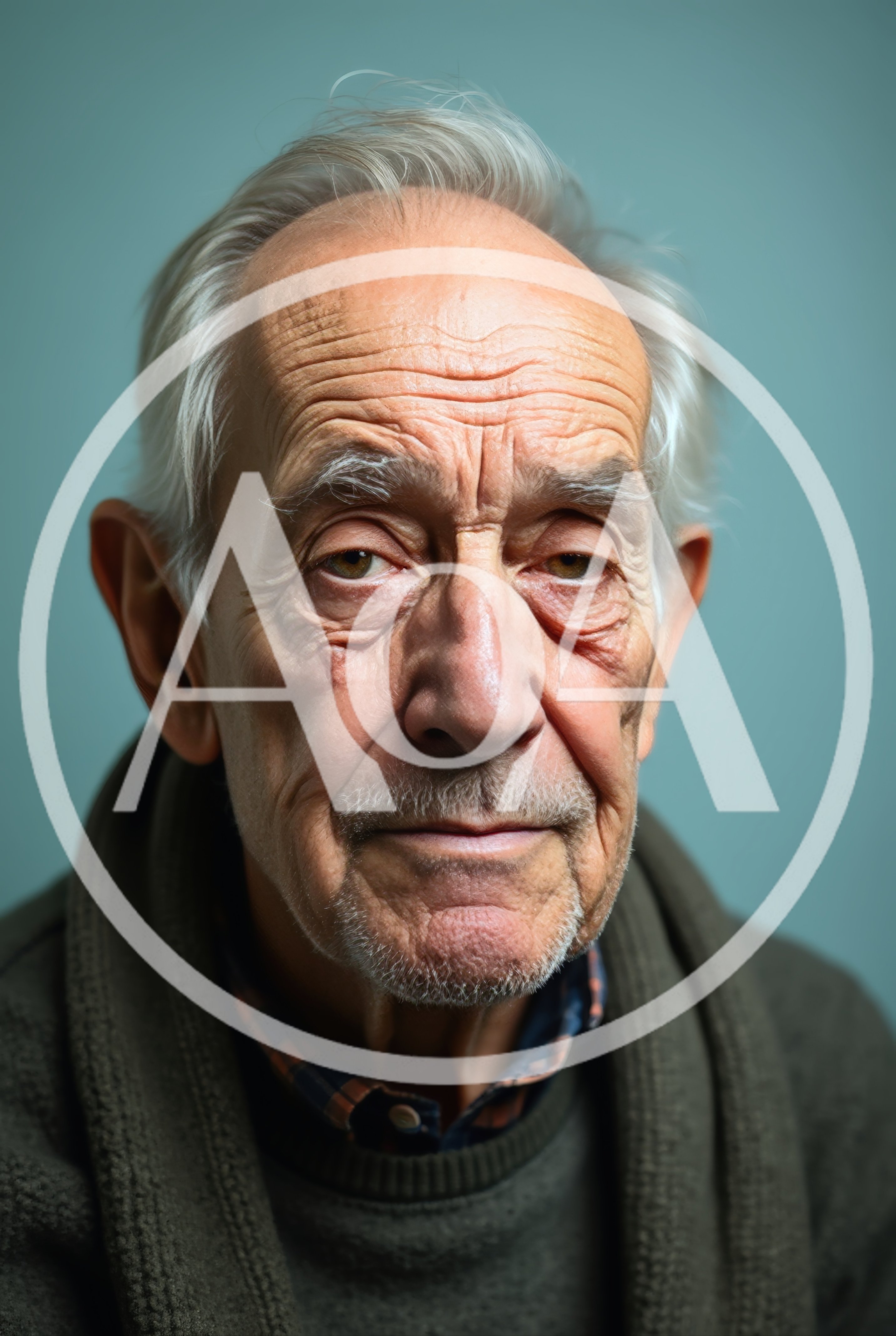 Portrait Of An Elderly Man With Gray Hair