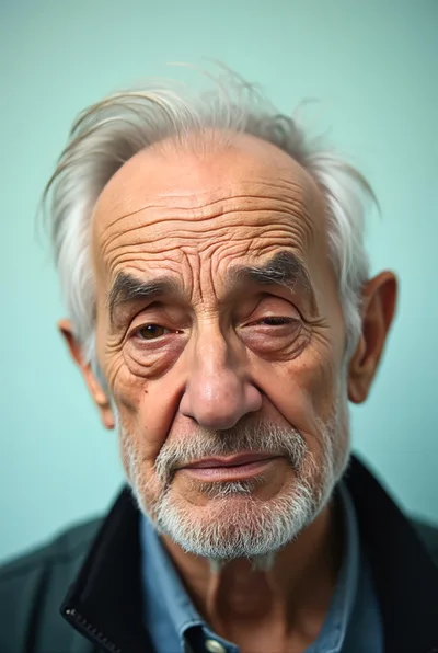 Portrait Of An Elderly Man With Gray Hair