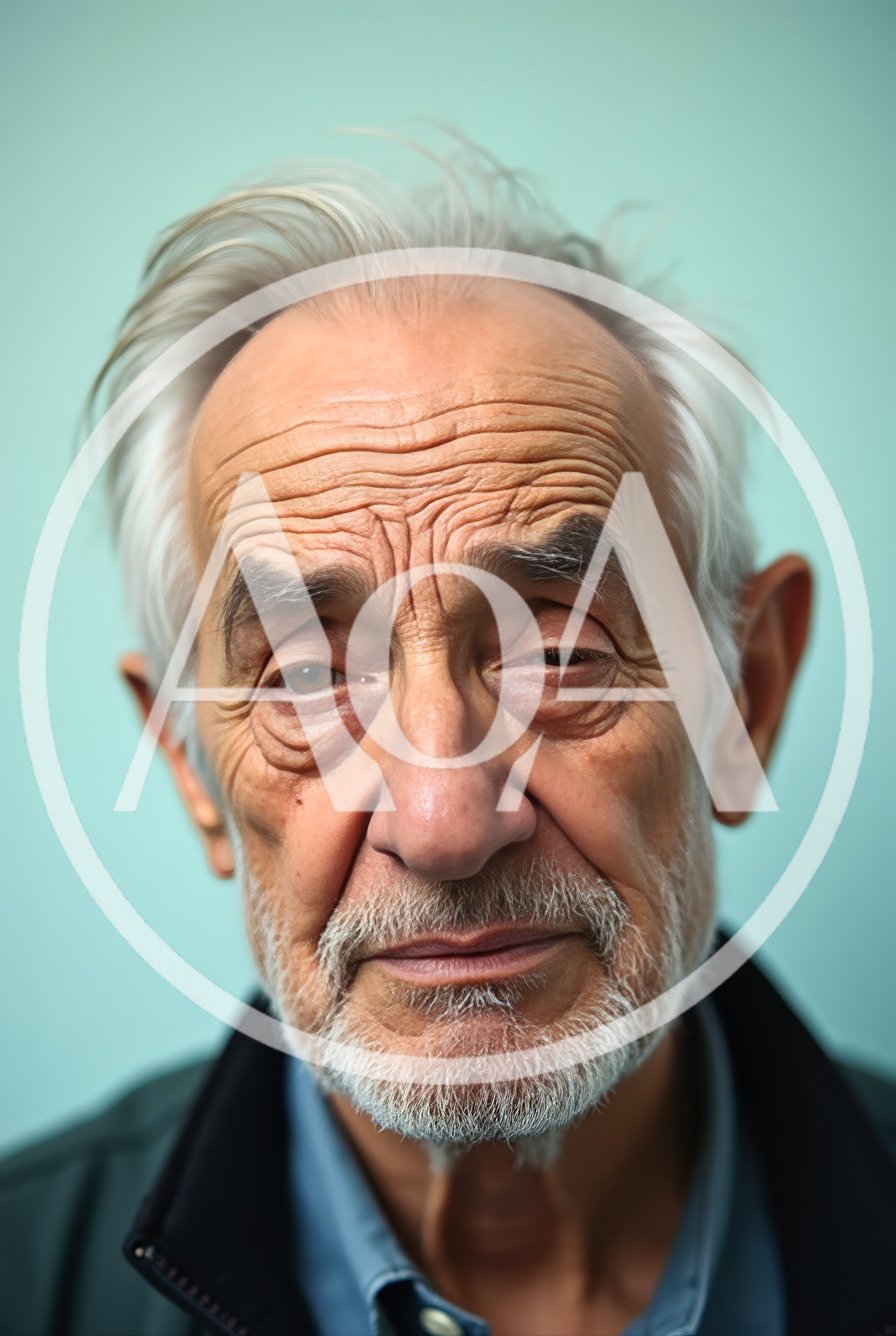 Portrait Of An Elderly Man With Gray Hair