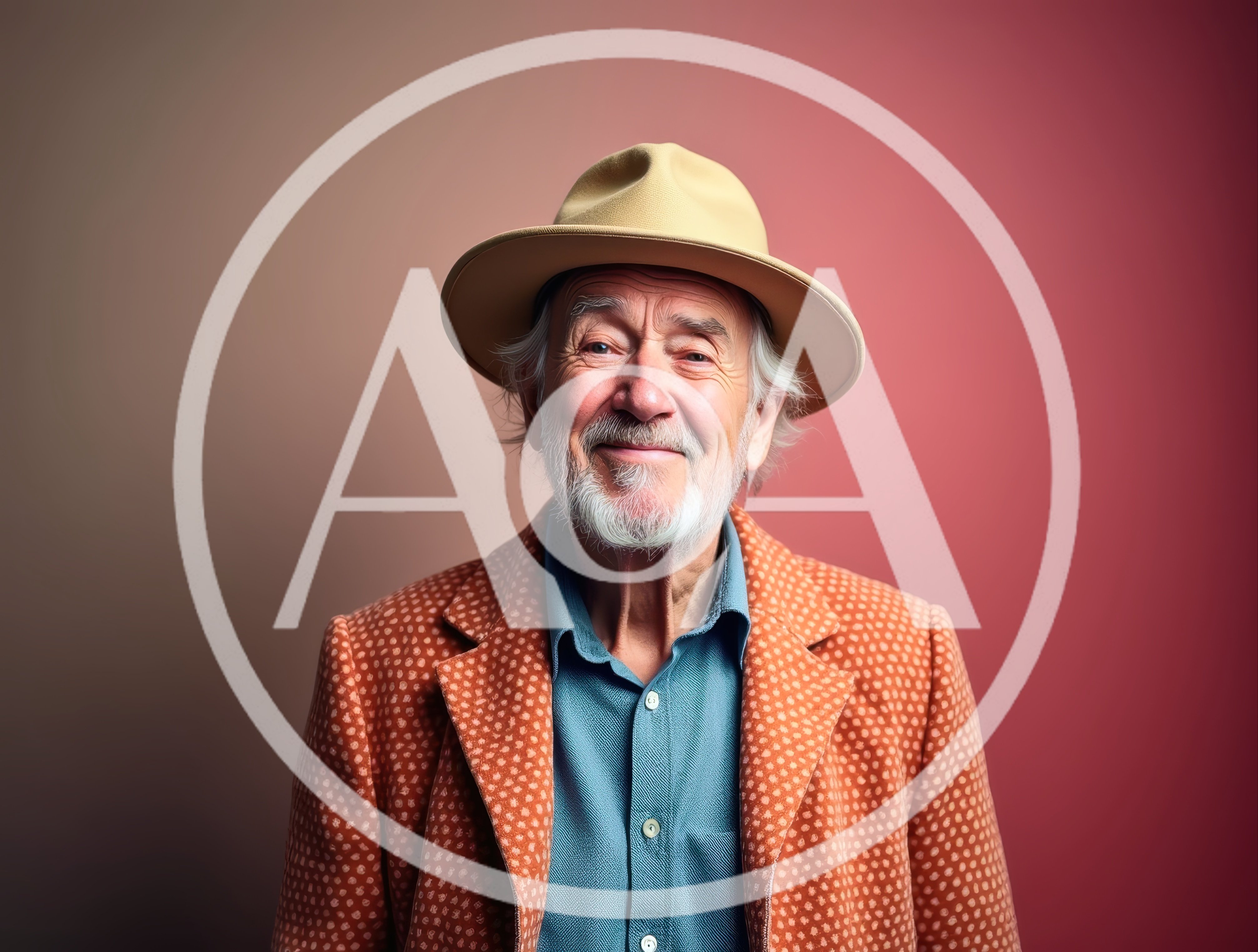Portrait Of A Smiling Elderly Man In A Hat