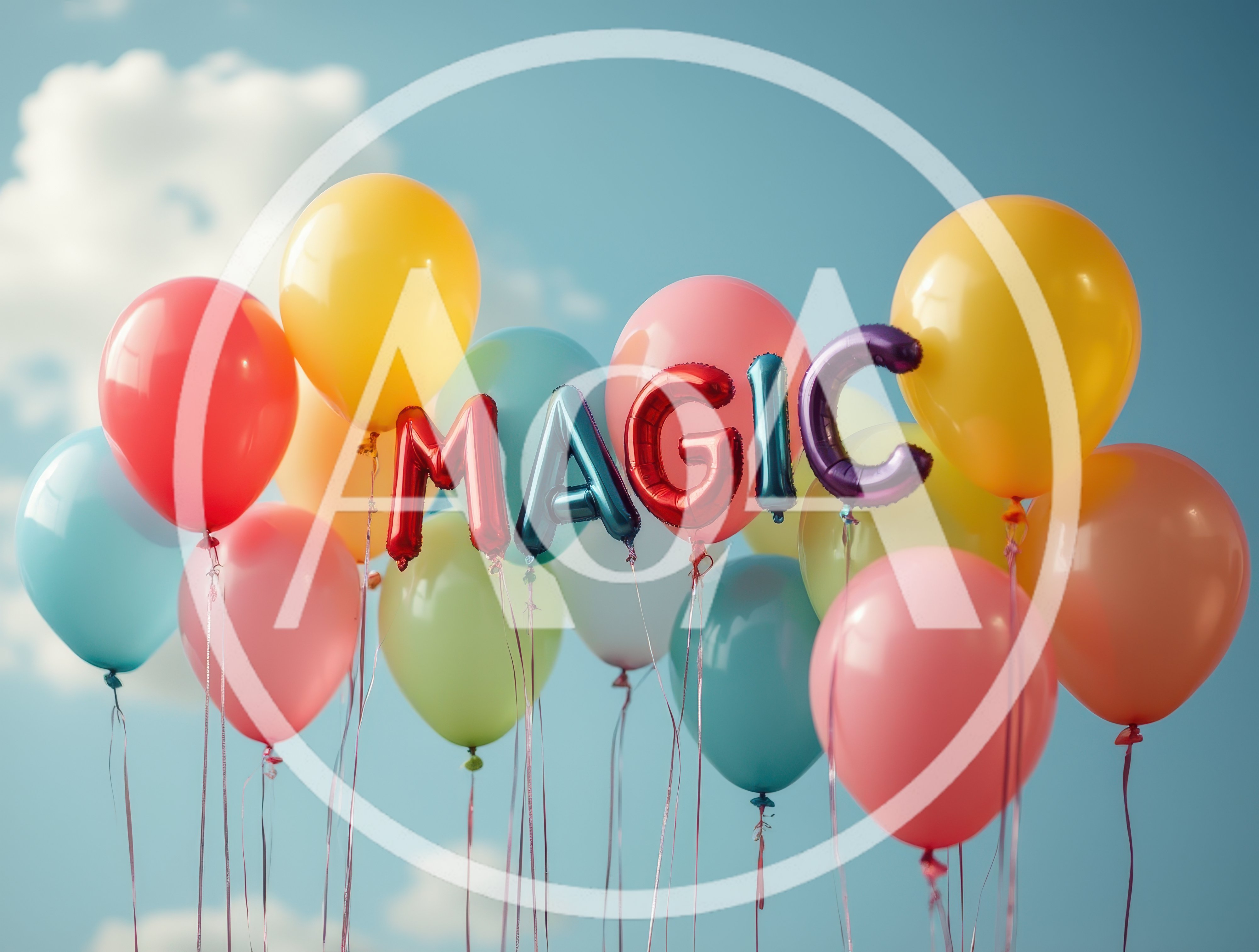Colorful Balloons With Magic Foil Letter Balloons