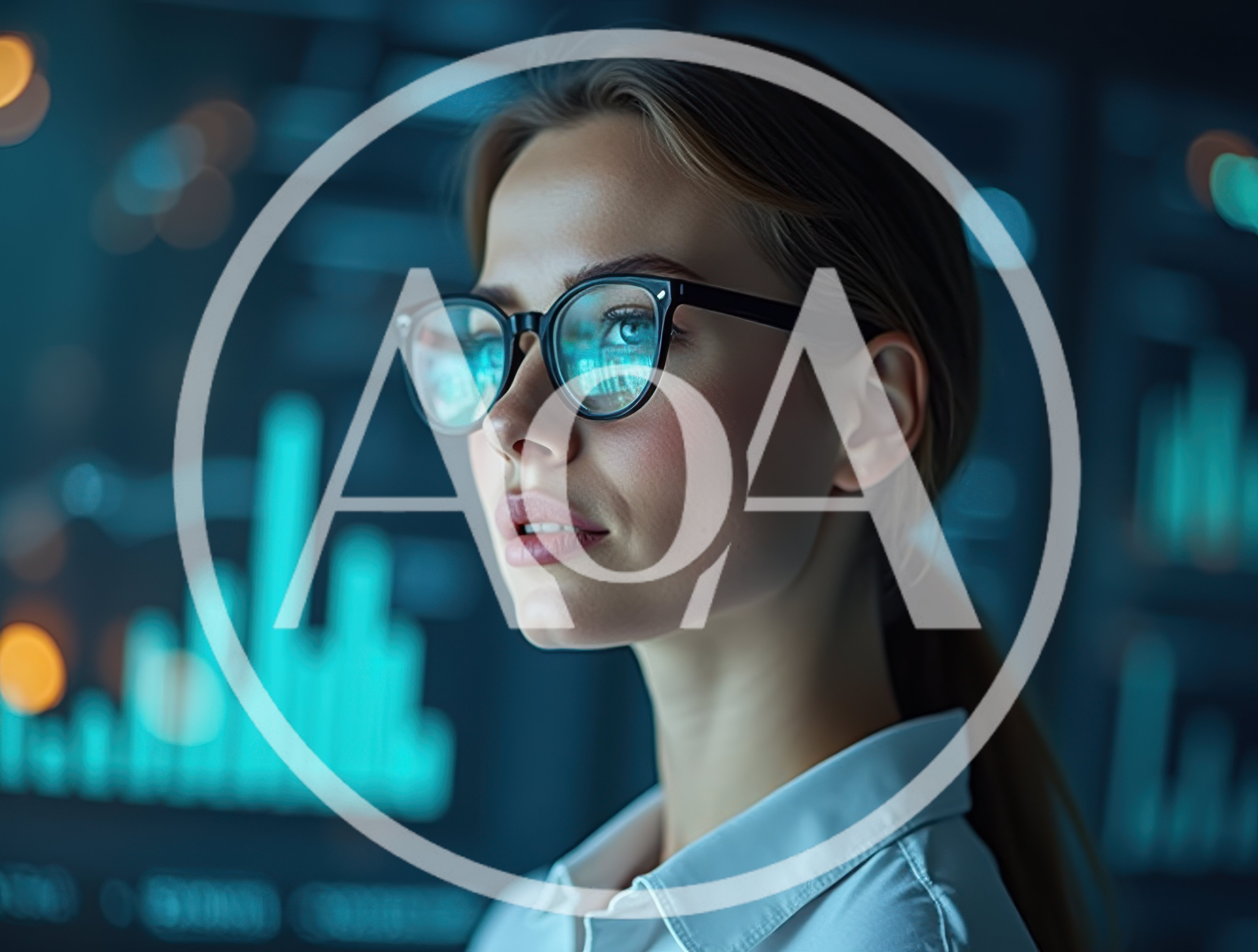 Professional Data Analyst Examining Digital Financial Charts