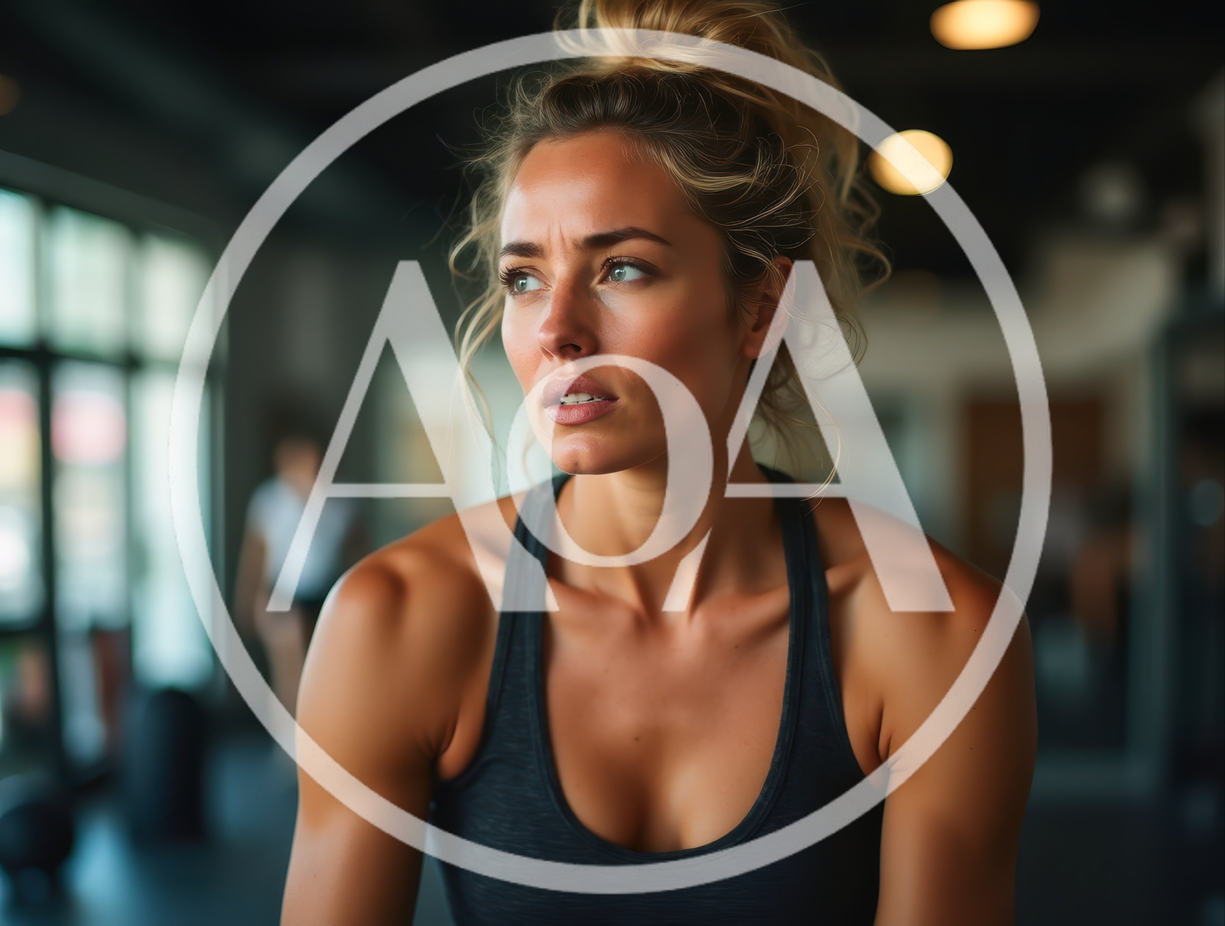 Fit Woman Resting After Workout In Gym