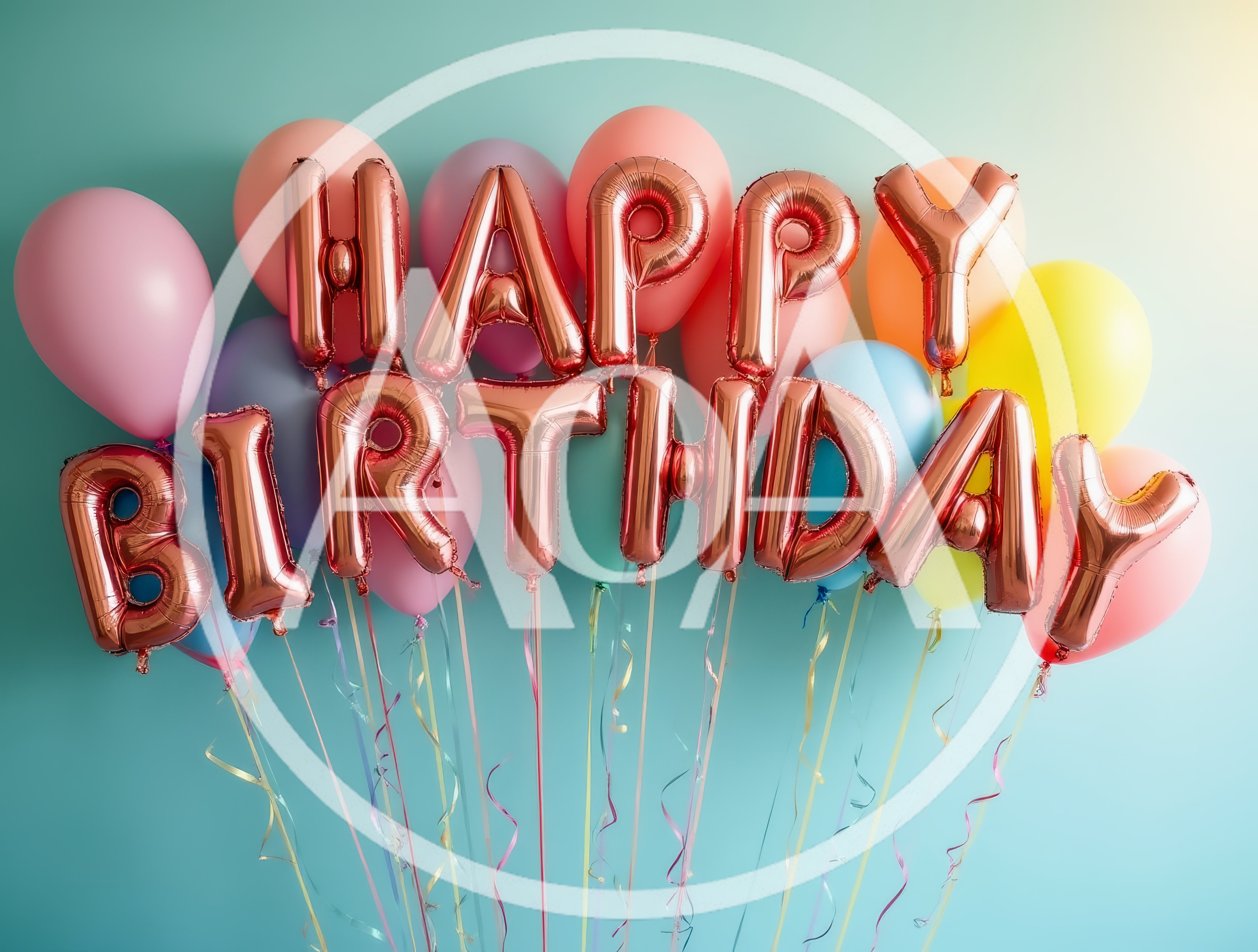 Rose Gold Happy Birthday Foil Balloons