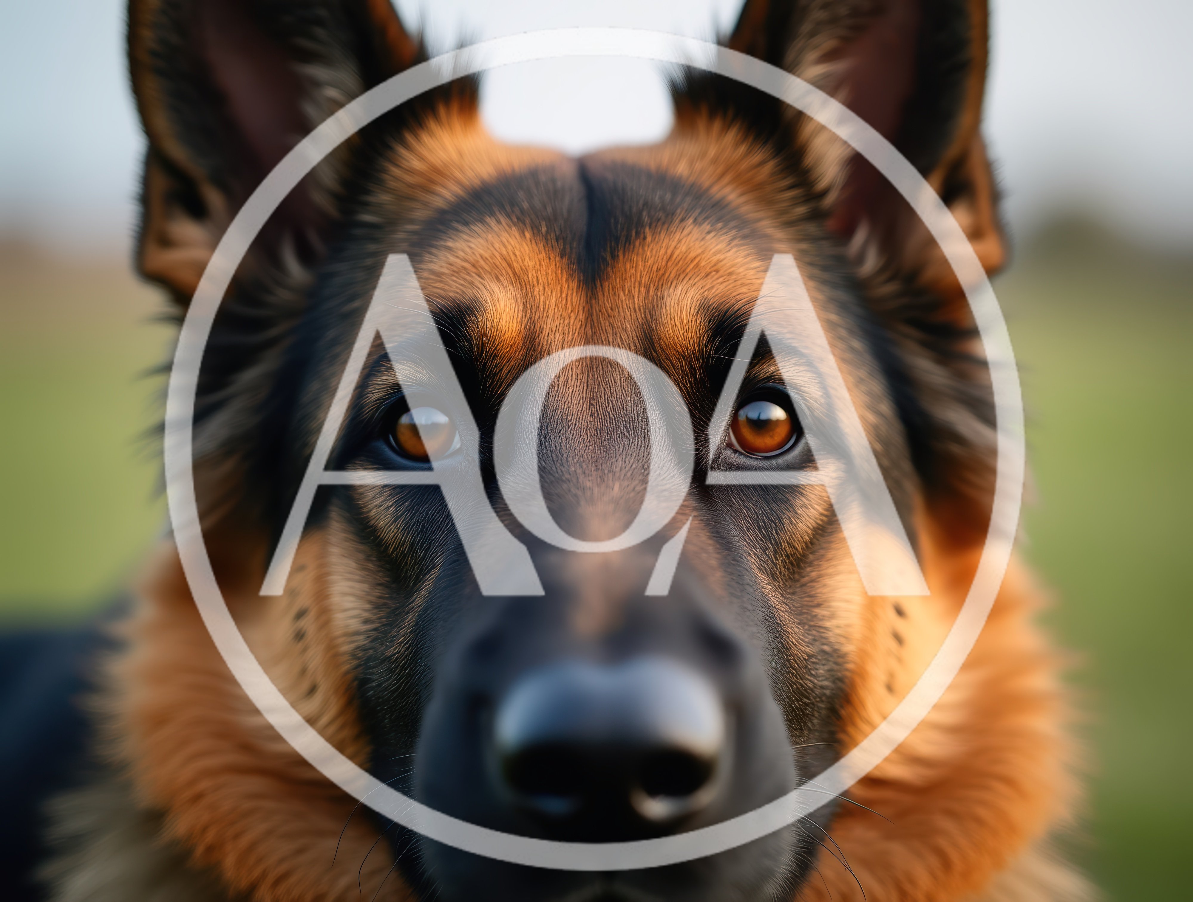 Close Up Portrait Of A German Shepherd Dog