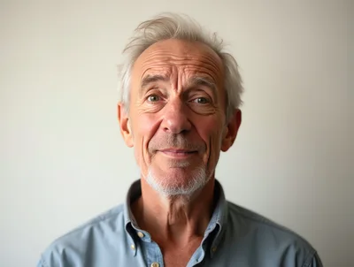Portrait Of An Elderly Man With Gray Hair