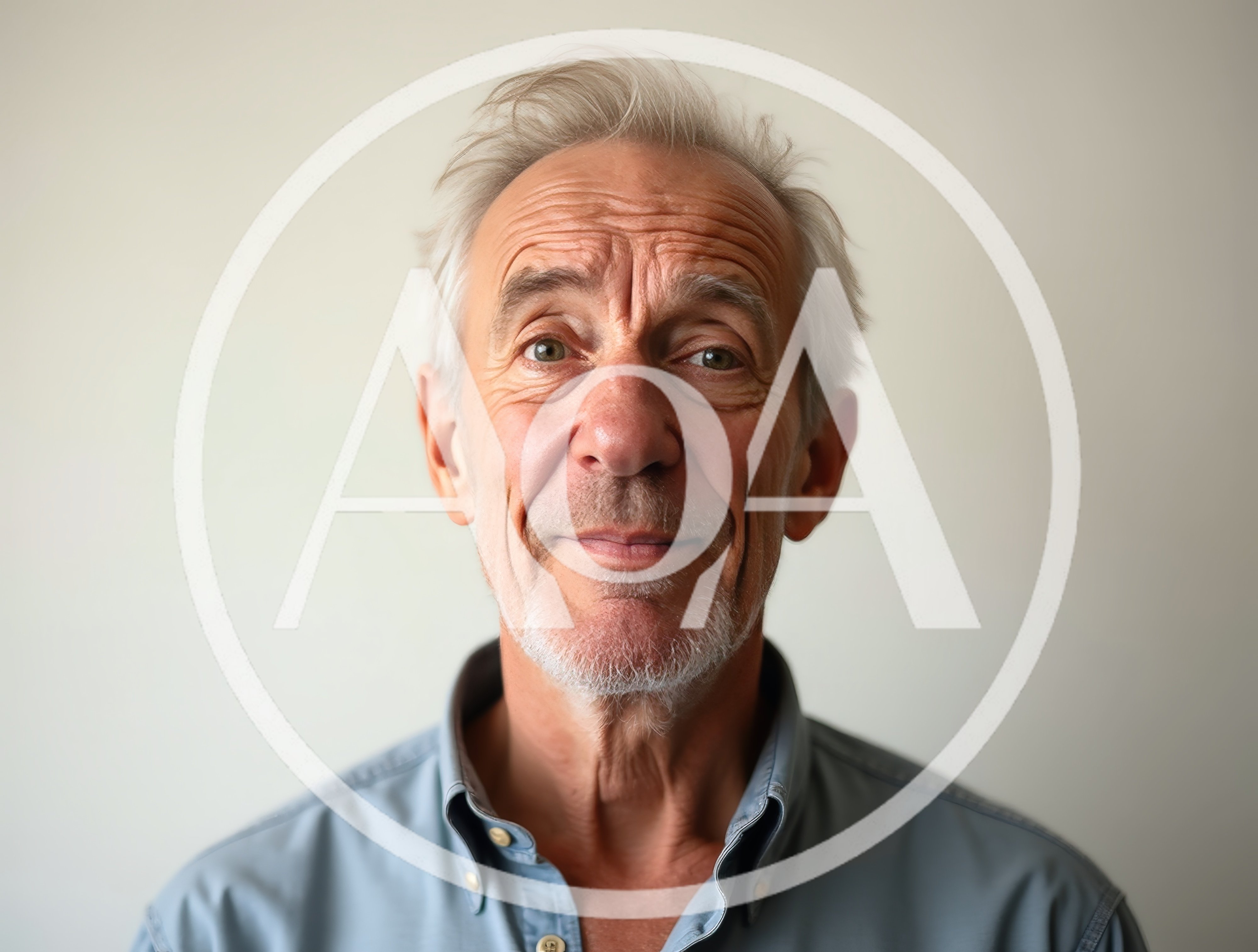 Portrait Of An Elderly Man With Gray Hair