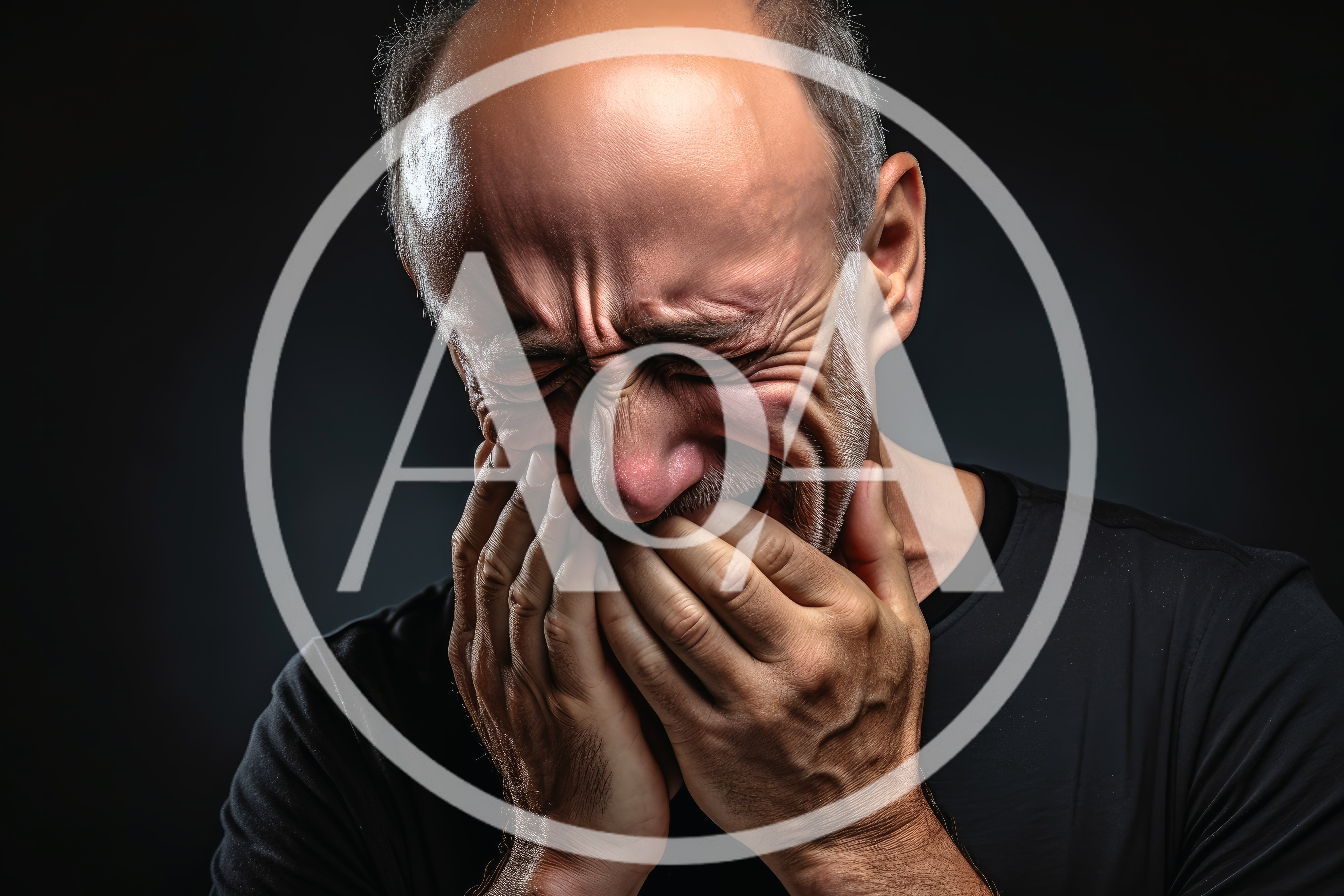 Middle Aged Man Suffering From Intense Toothache