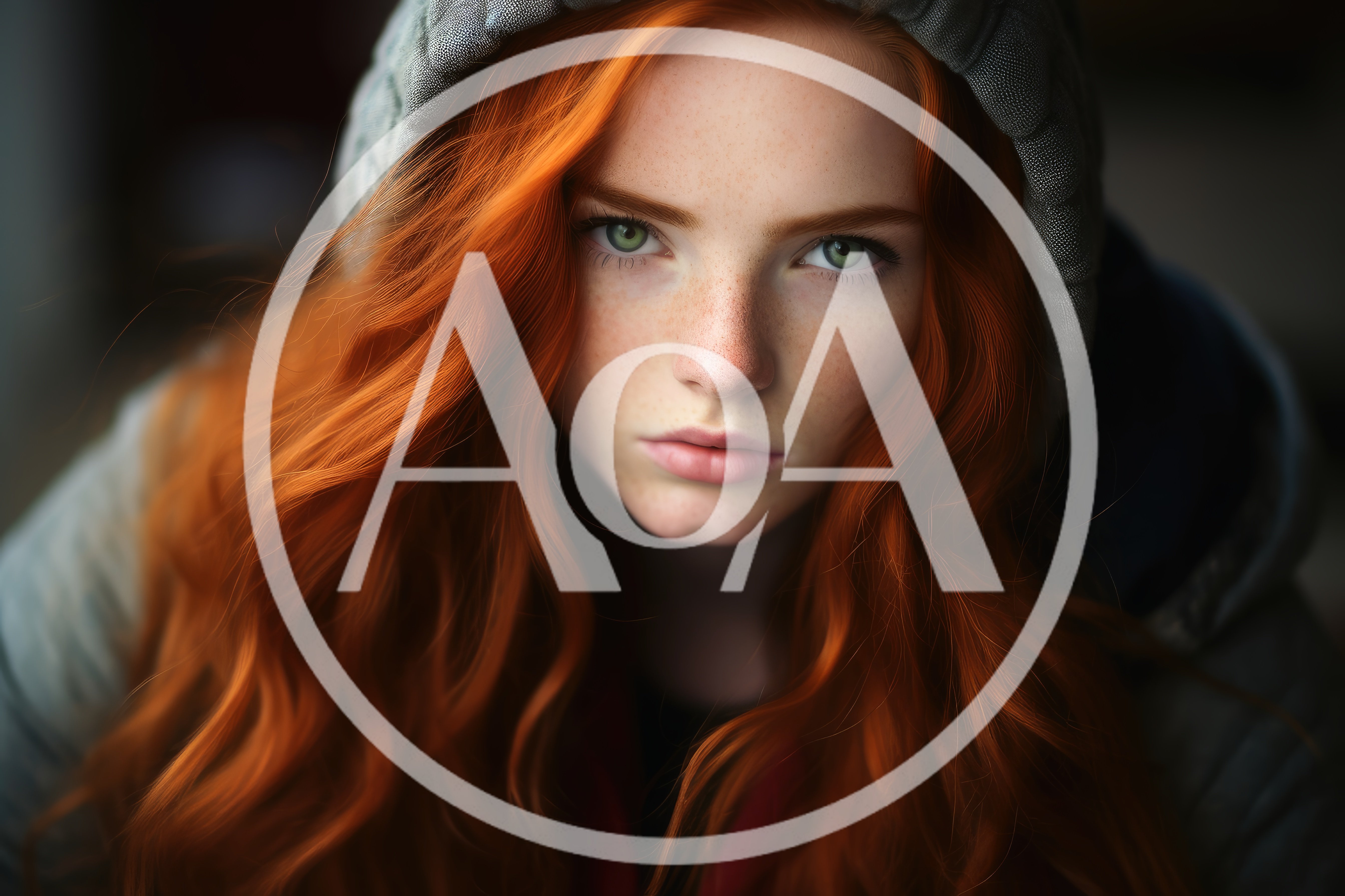 Portrait Of A Young Woman With Red Hair