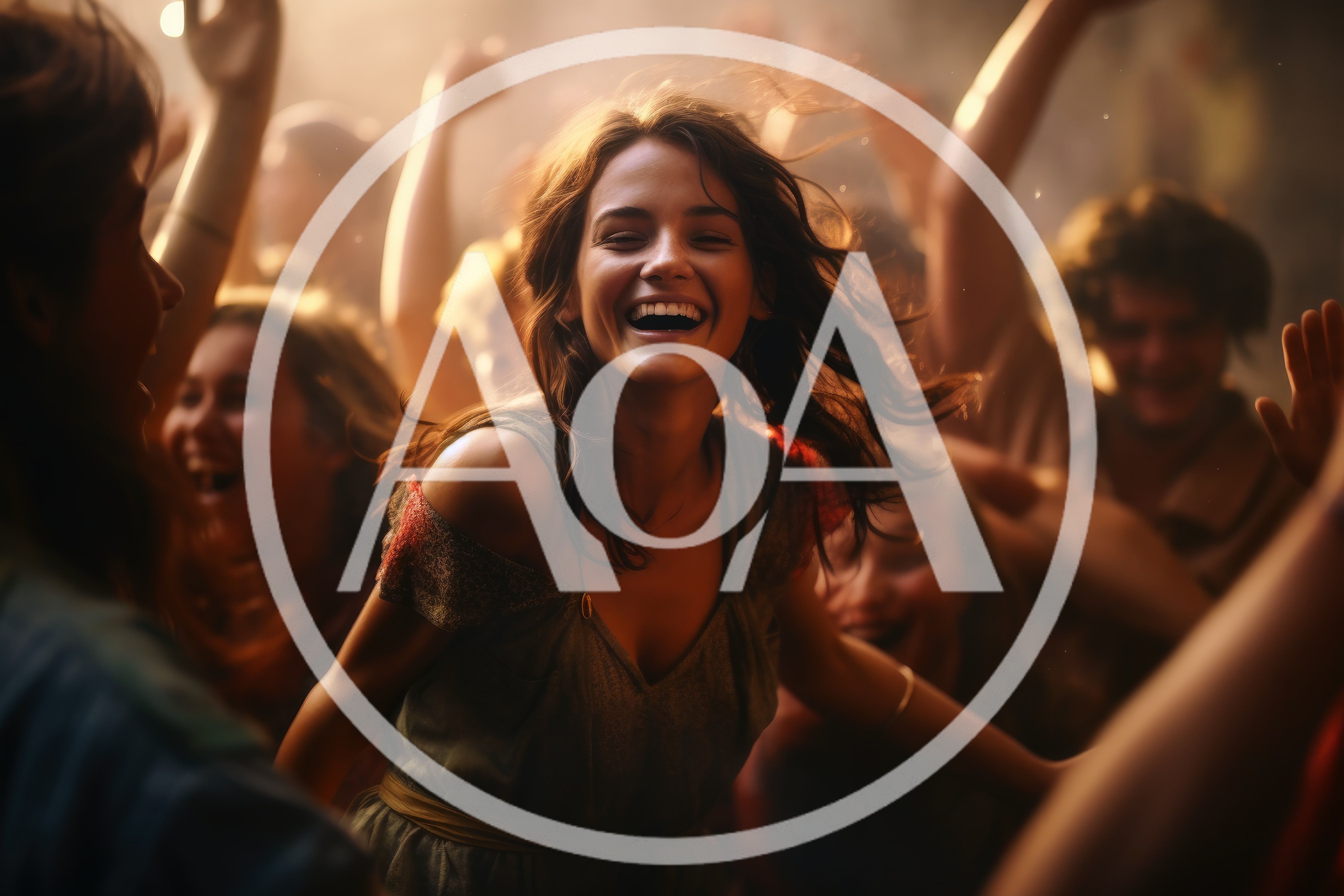 Young Woman Dancing Joyfully at a Music Festival
