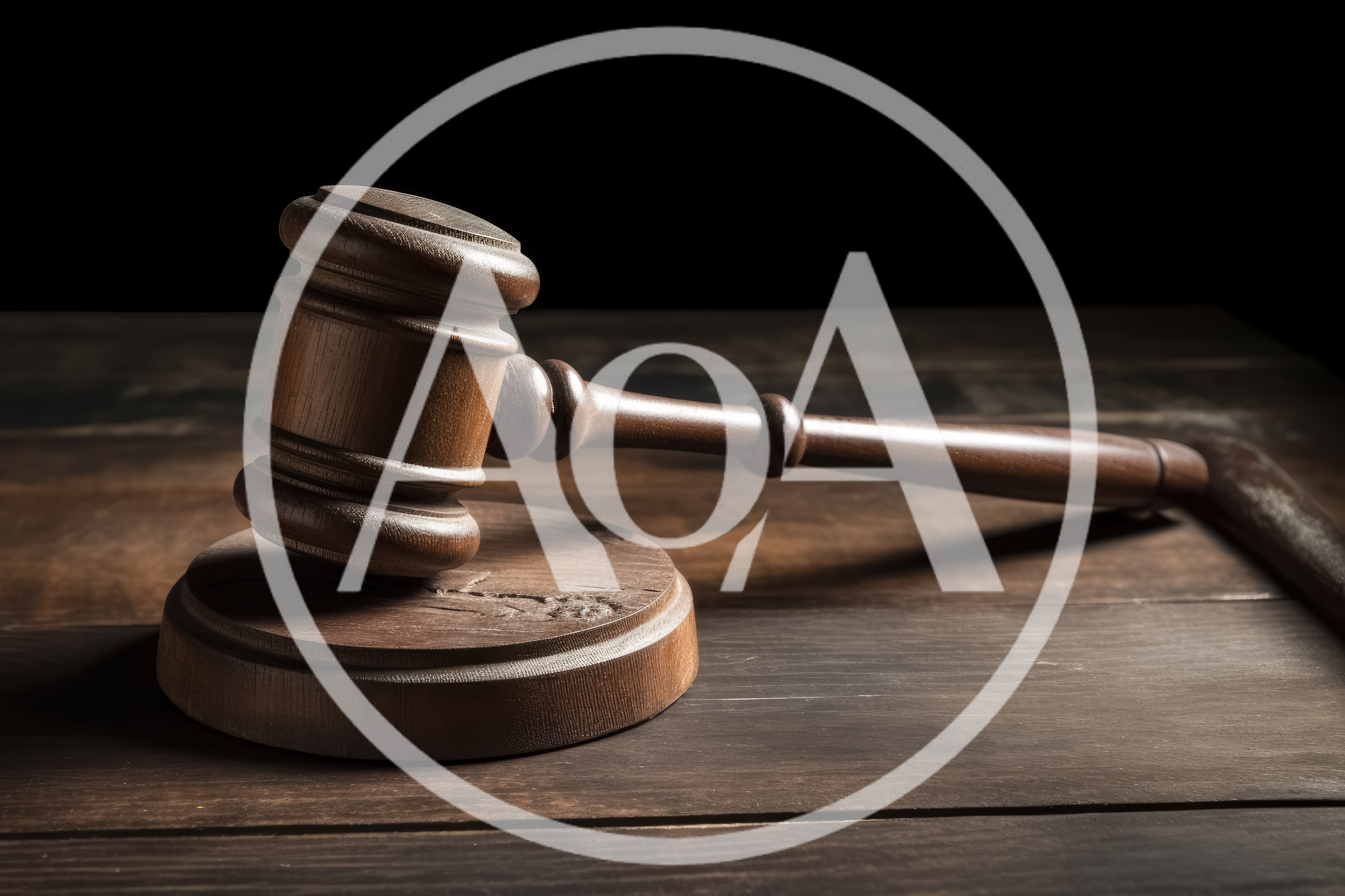 Wooden Judge Gavel Resting On A Sounding Block