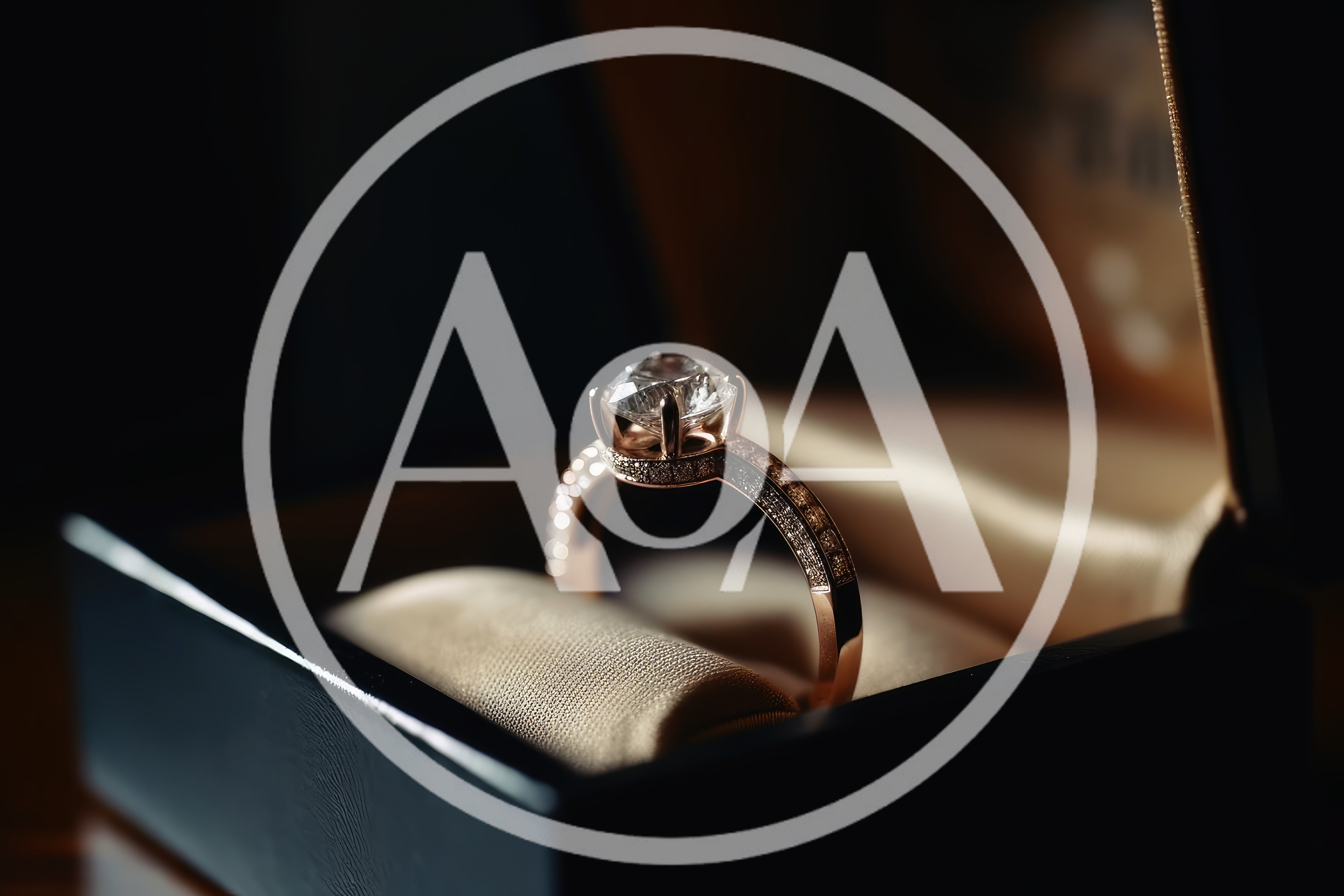 Rose Gold Diamond Engagement Ring in Luxury Box