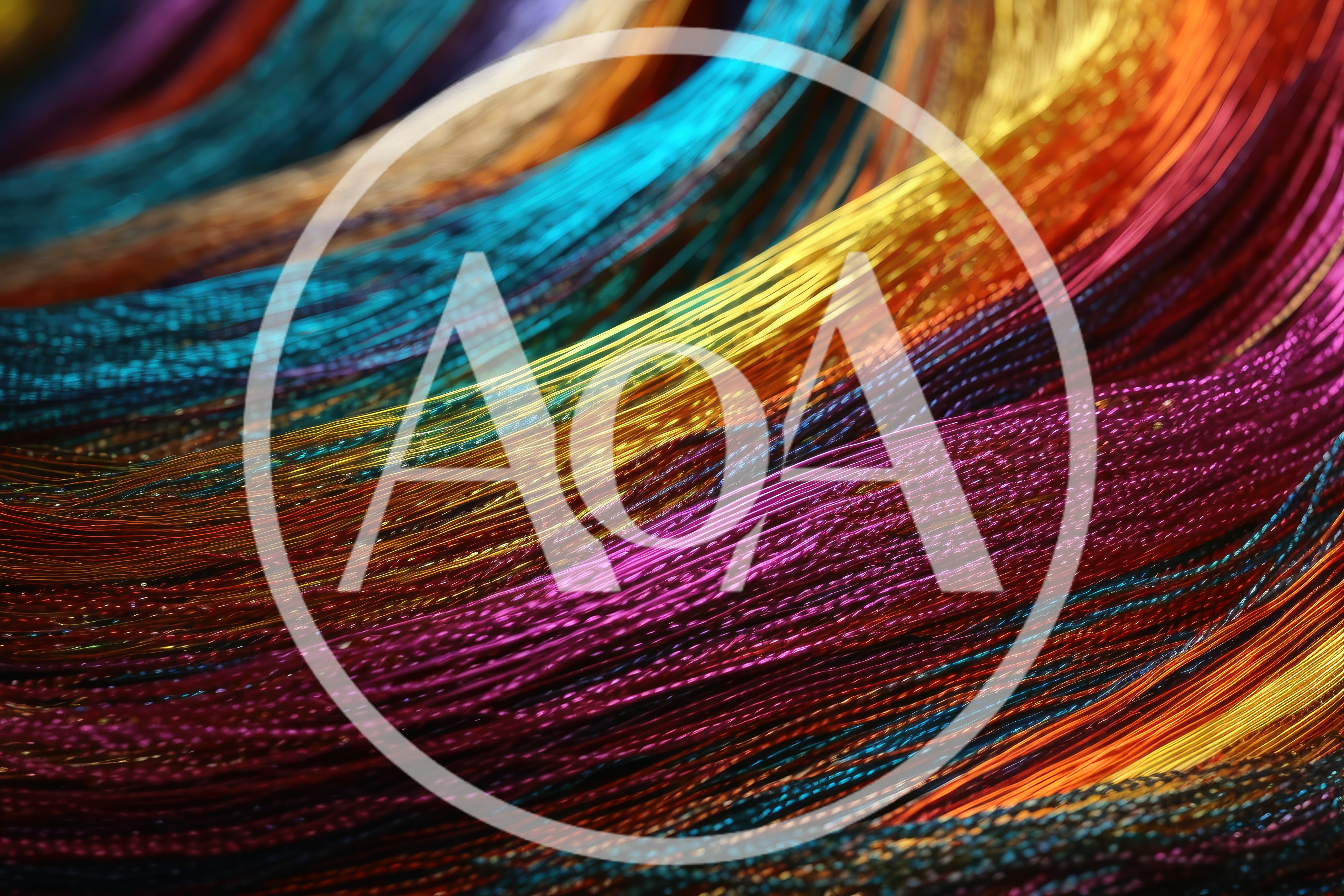 Abstract Macro View Of Colorful Metallic Wires