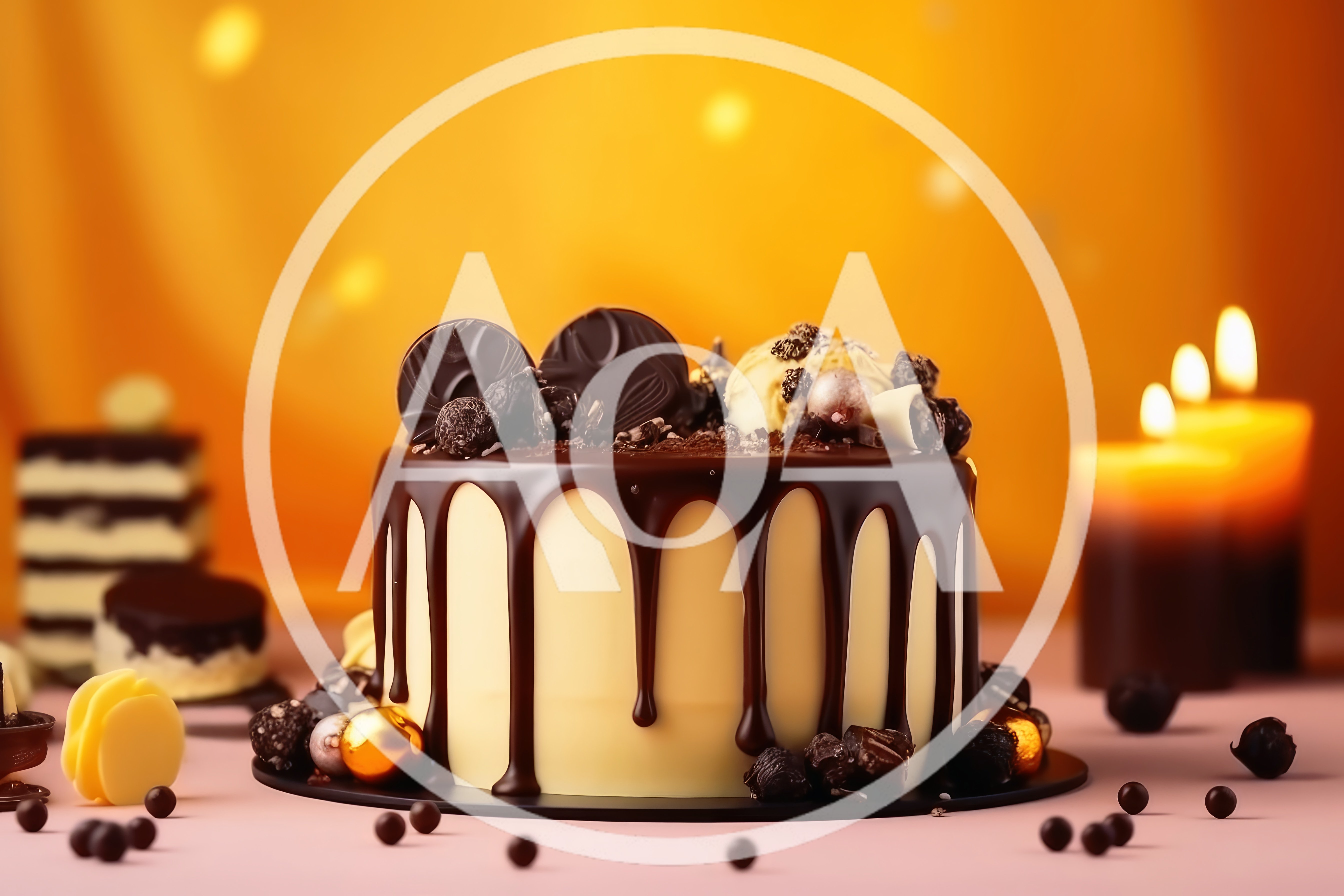 Decadent Chocolate Drip Cake With Festive Decorations
