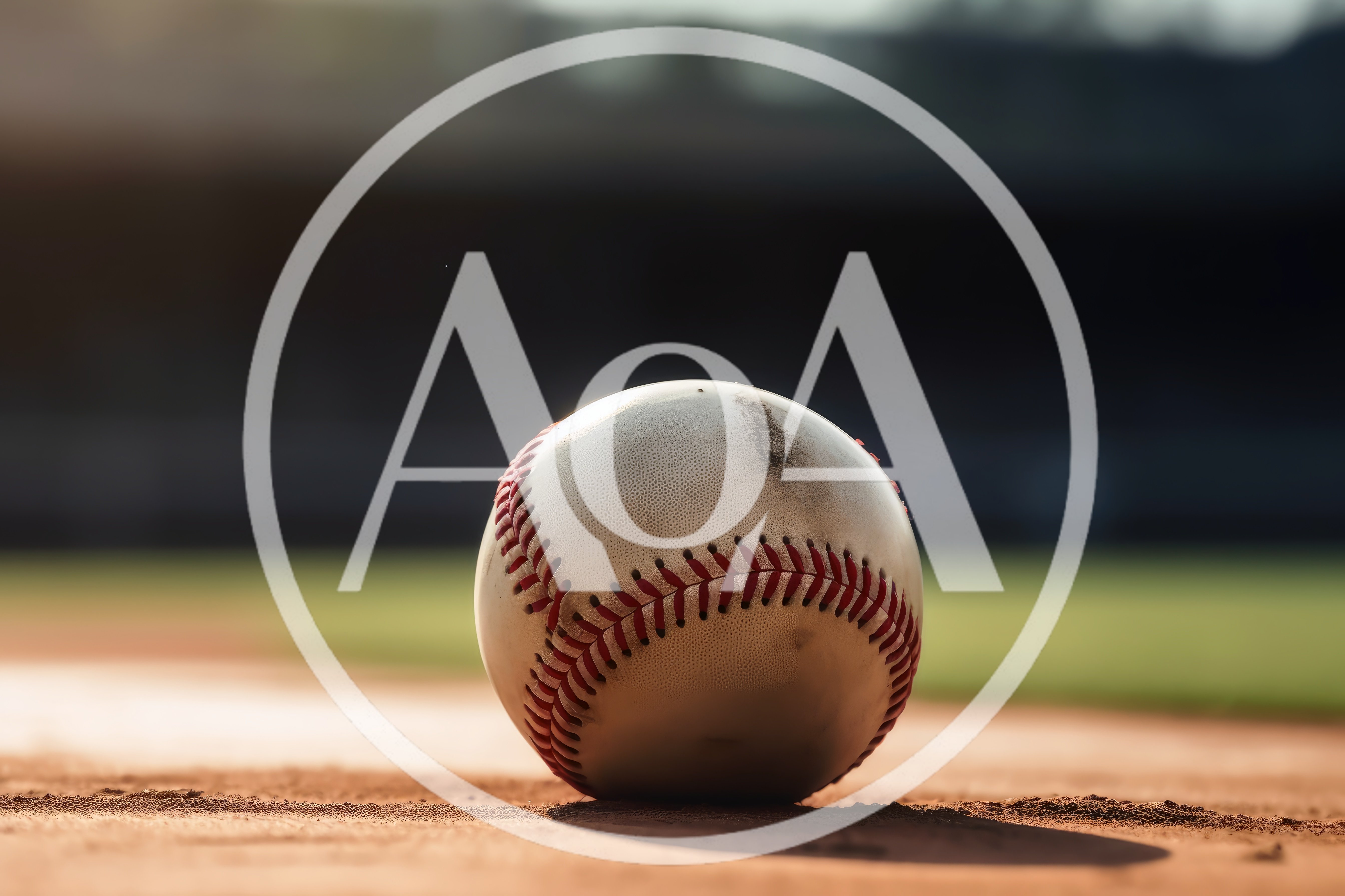 Worn Baseball Resting On A Dirt Infield