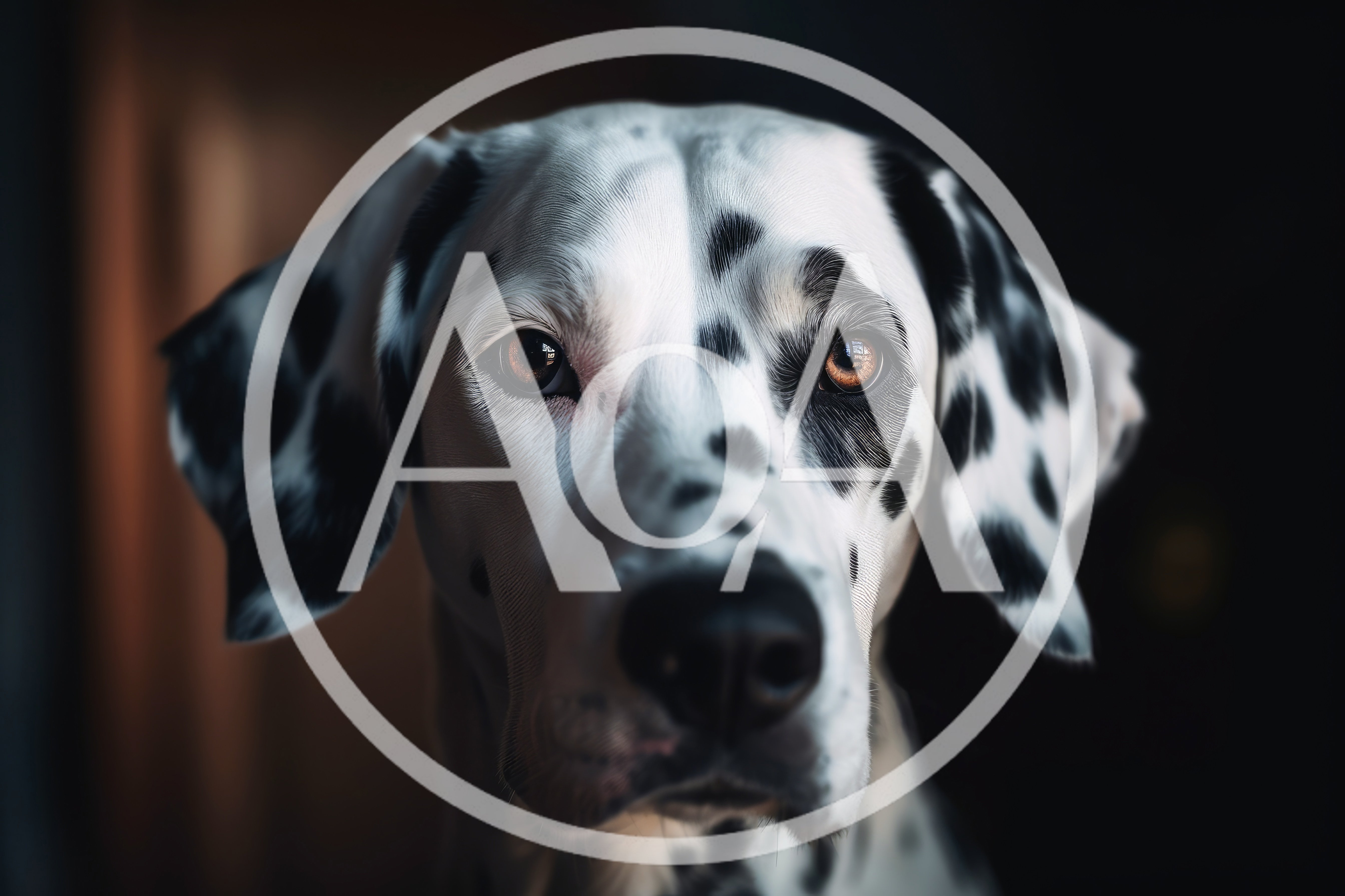 Close Up Portrait Of A Dalmatian Dog