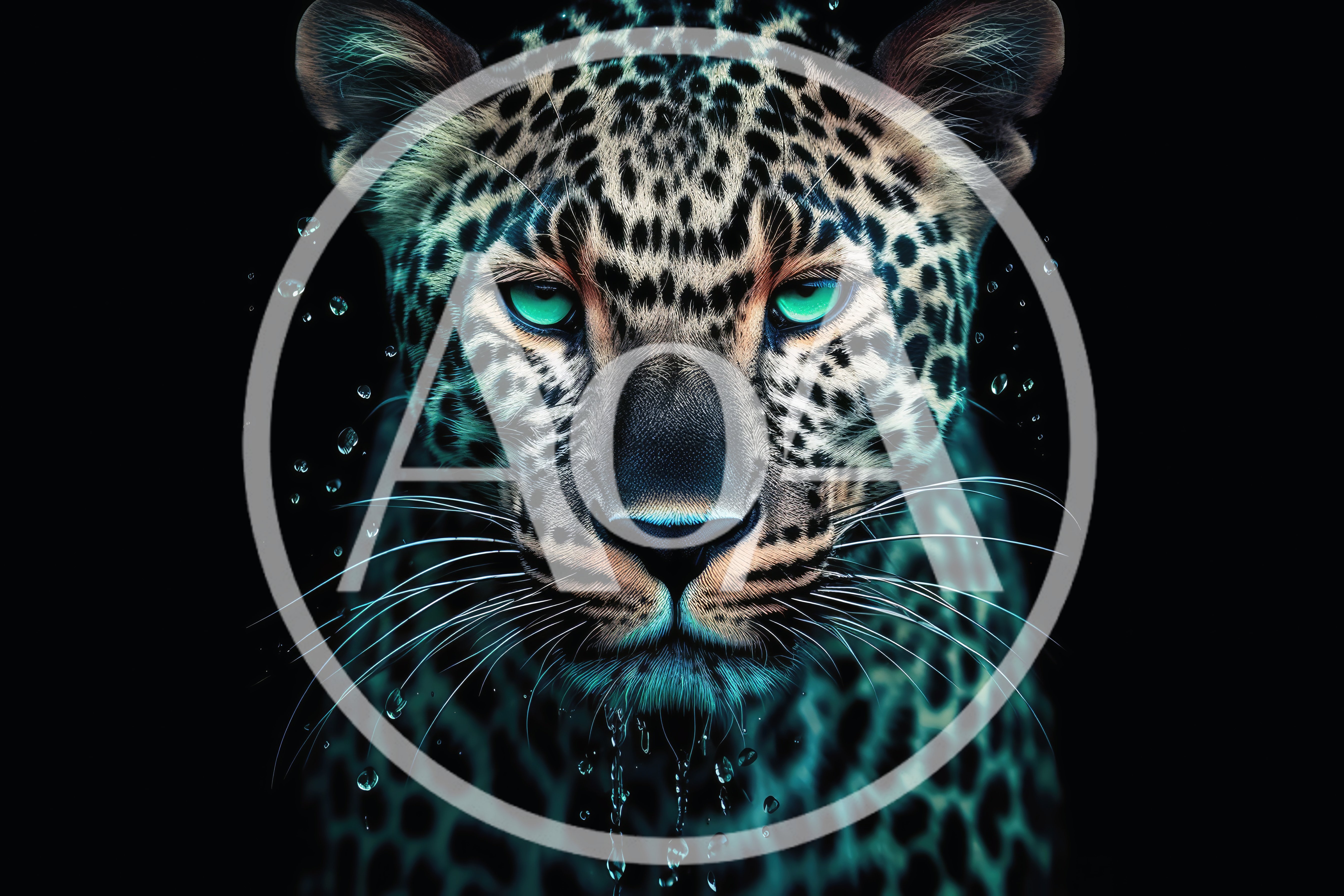 Close Up Portrait Of A Leopard With Glowing Eyes