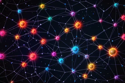 Abstract Neural Network Connection Visualization