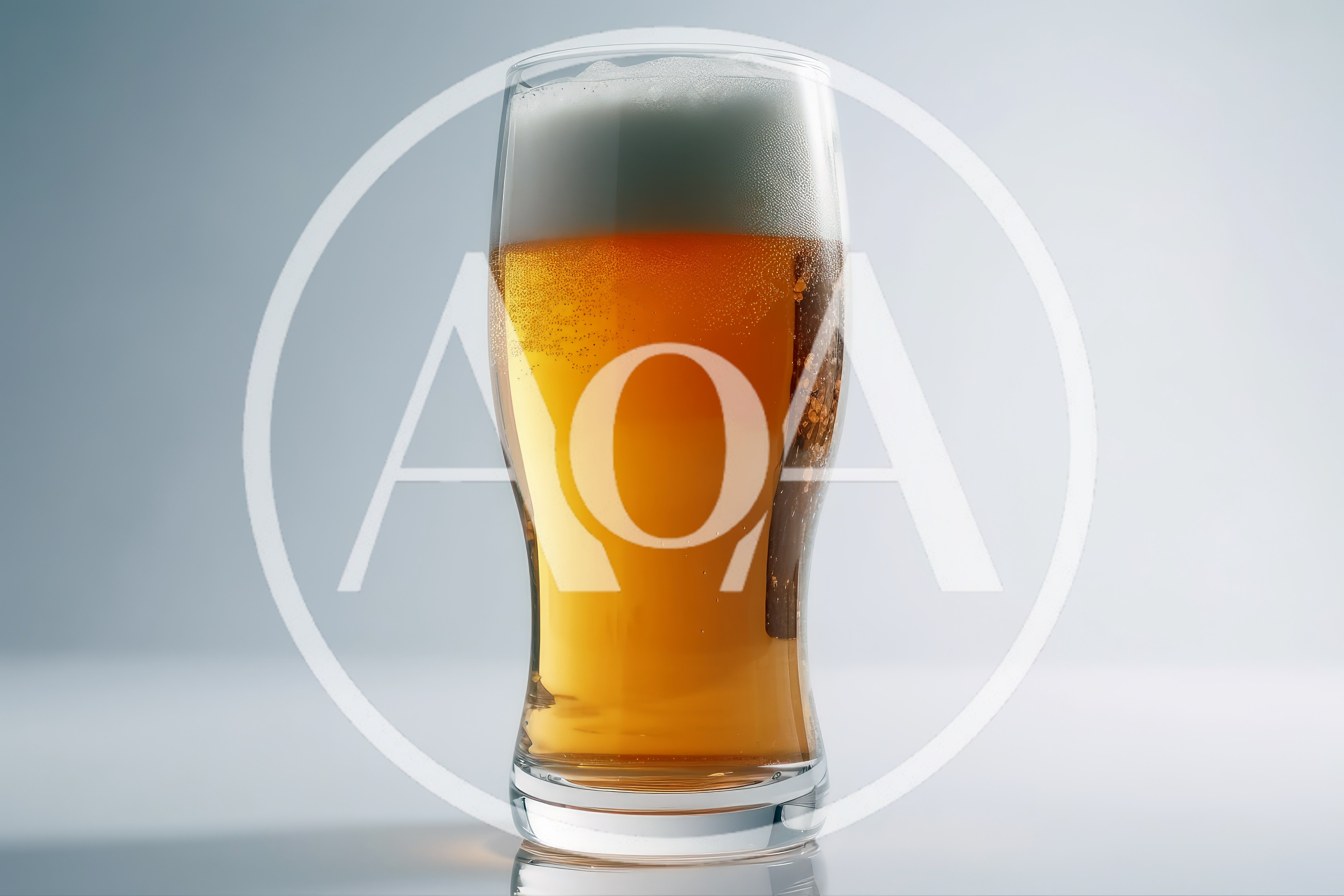 Glass Of Golden Beer With Thick White Foam