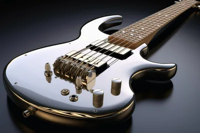 Chrome Electric Guitar Body With Metallic Finish