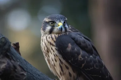 Close Up Portrait Of A Peregrine Falcon