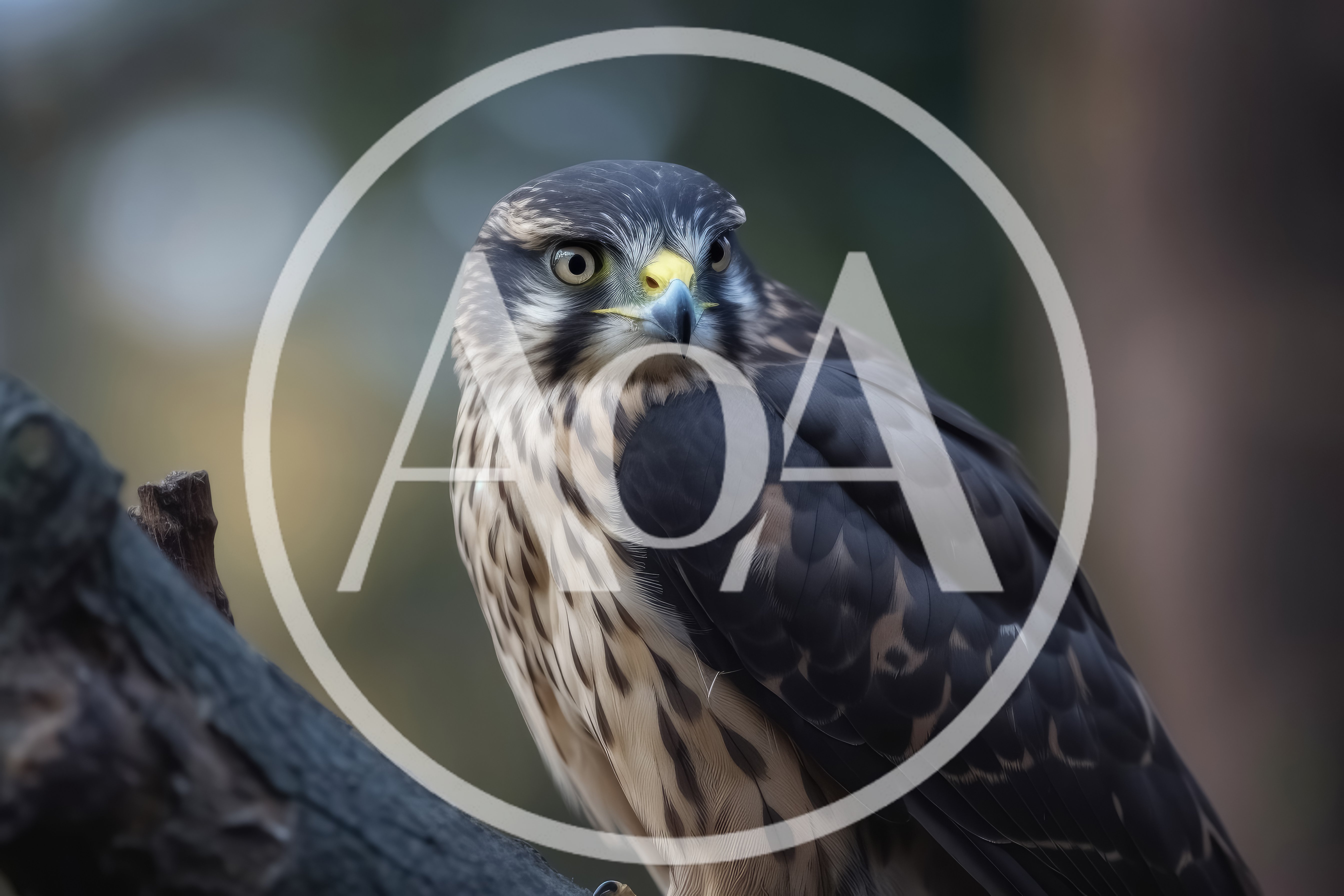 Close Up Portrait Of A Peregrine Falcon