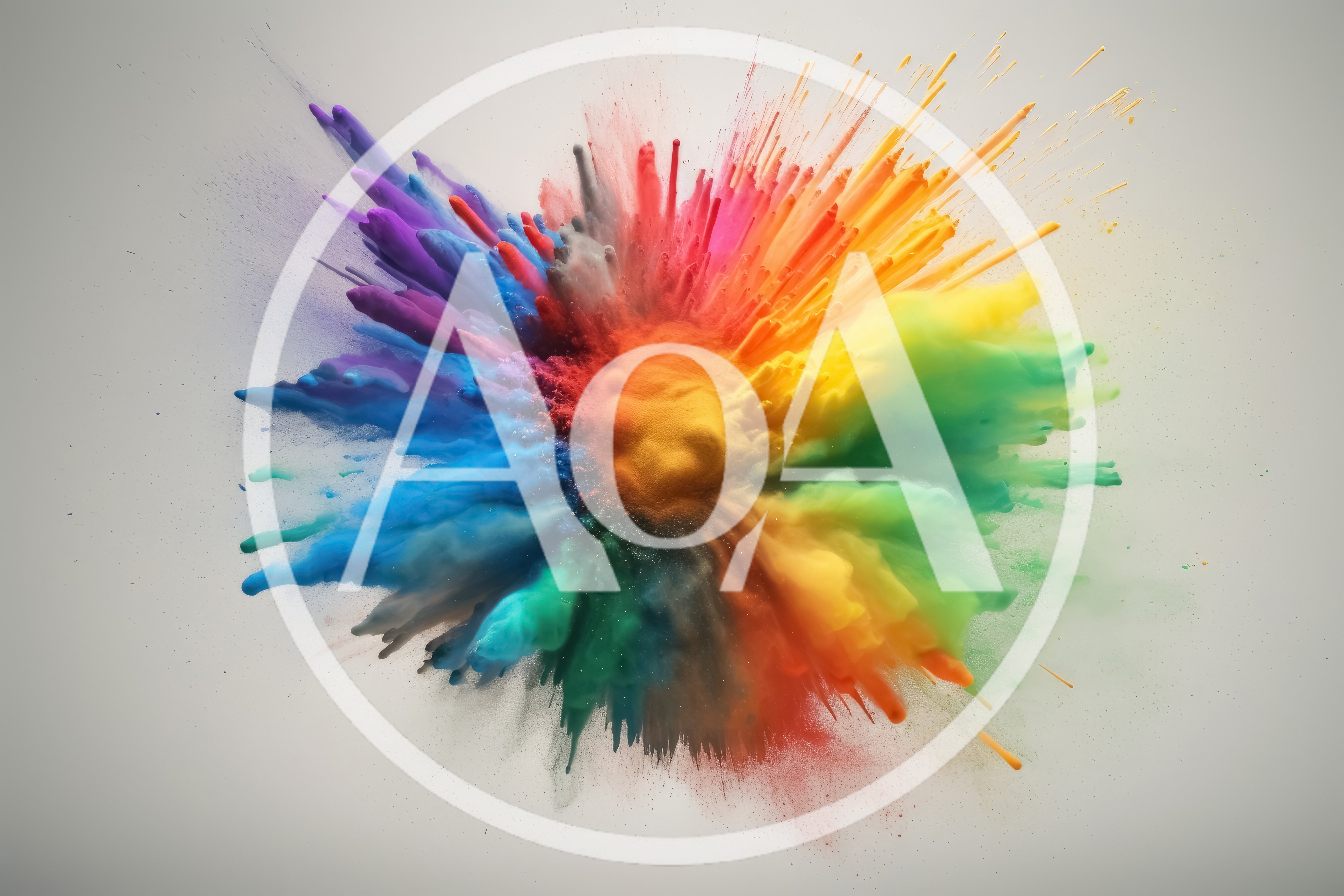 Vibrant Multi-Colored Powder Explosion On White Background