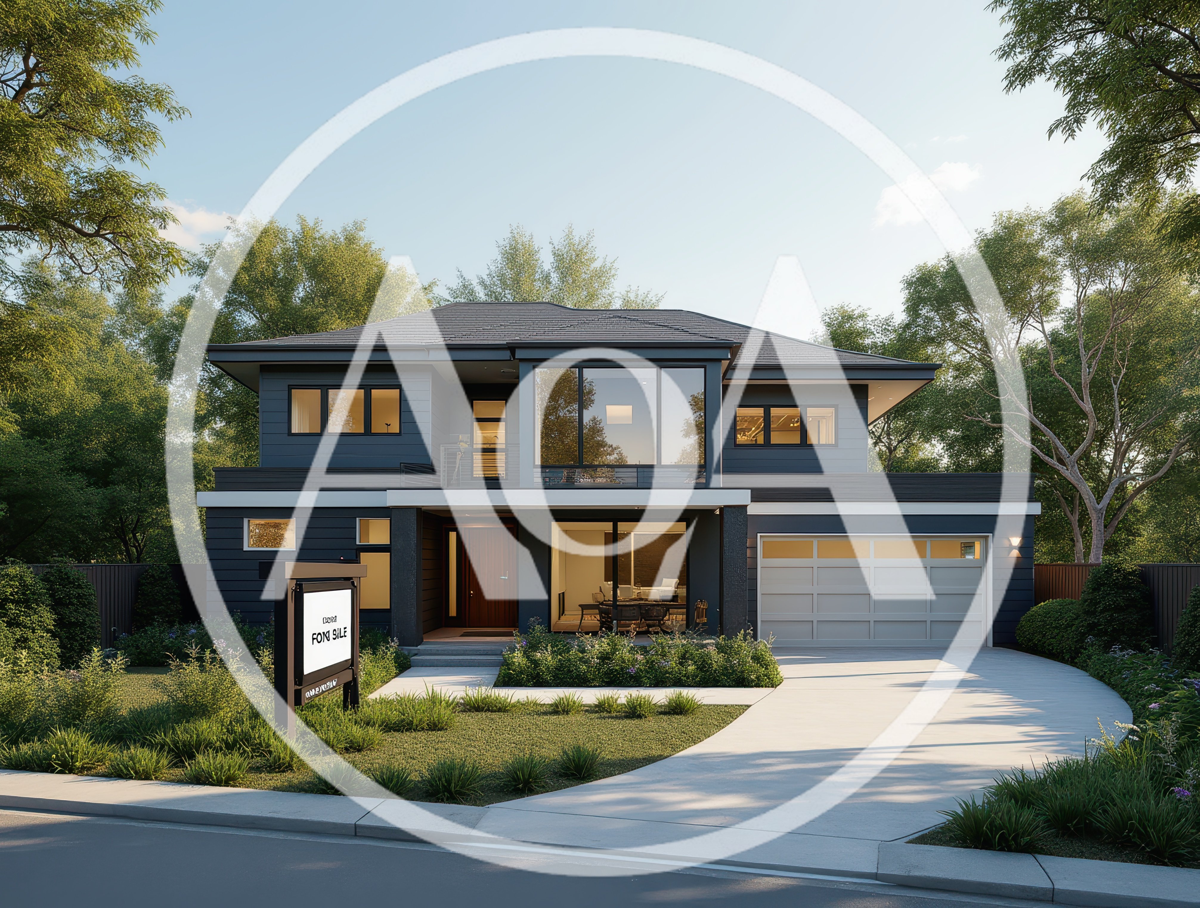 Modern Two Story Residential House For Sale