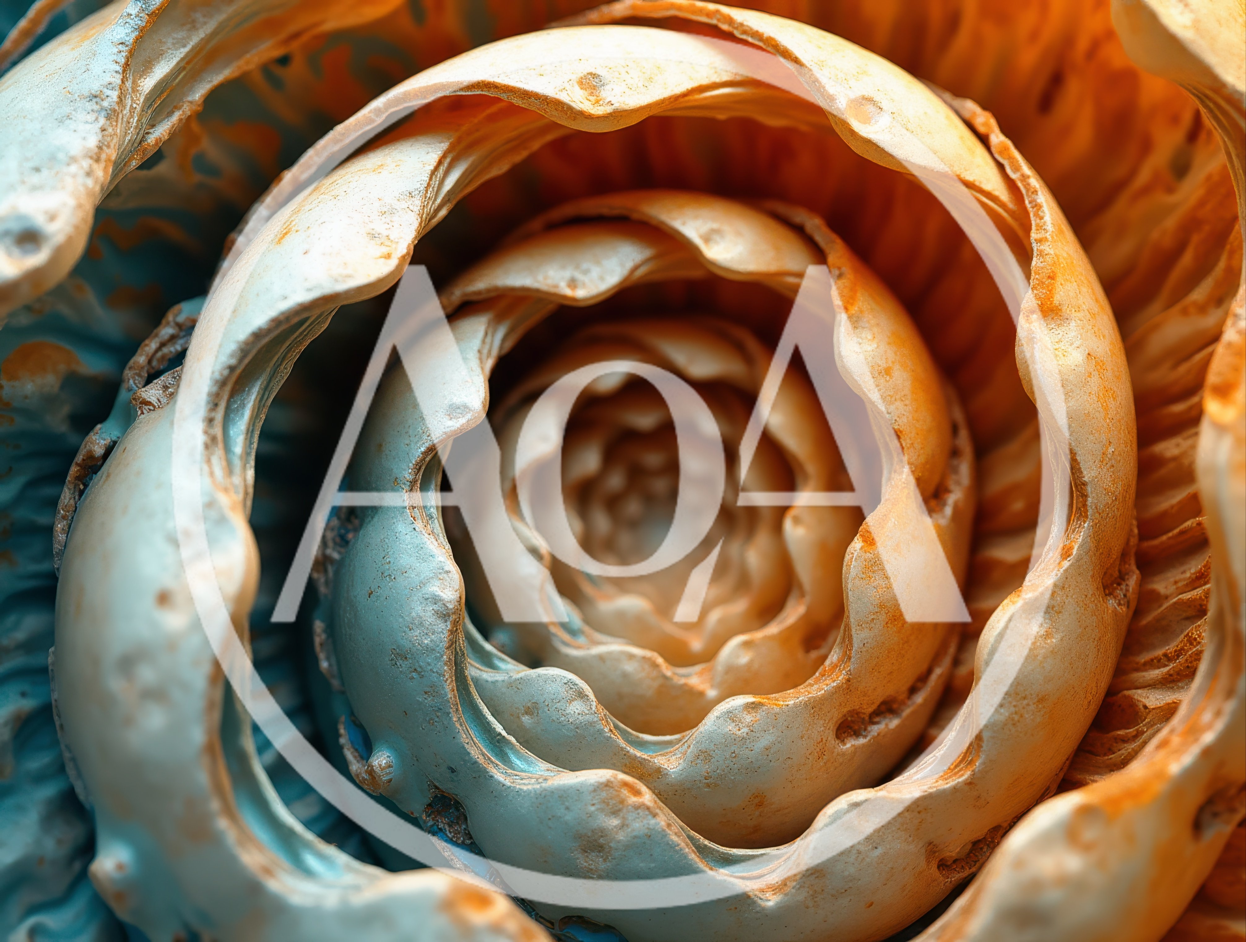 Macro View Of A Spiral Shell Texture