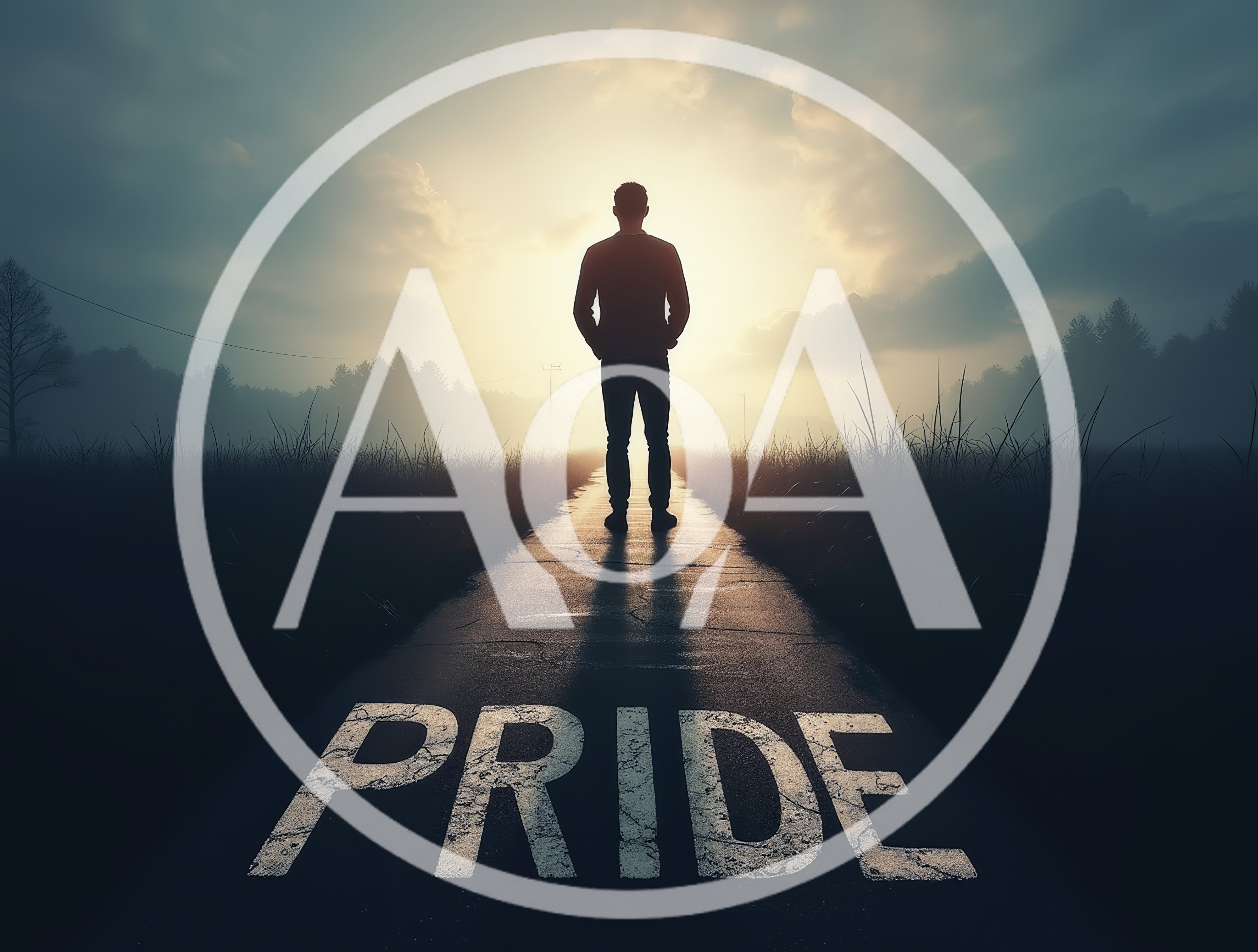 Silhouette Of A Man Standing On A Path Labeled Pride