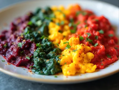 Colorful Rainbow Gnocchi Dish On A Plate