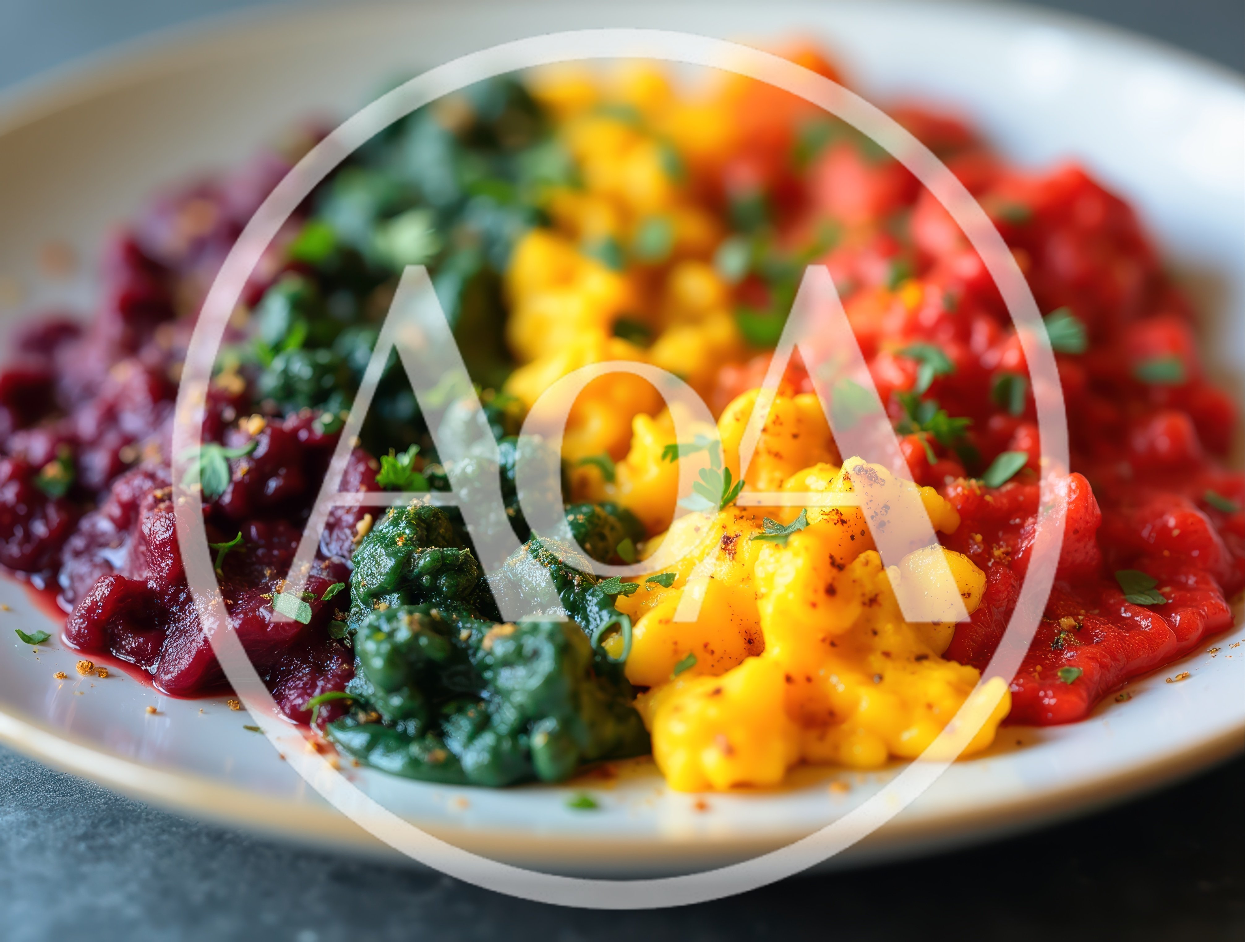 Colorful Rainbow Gnocchi Dish On A Plate