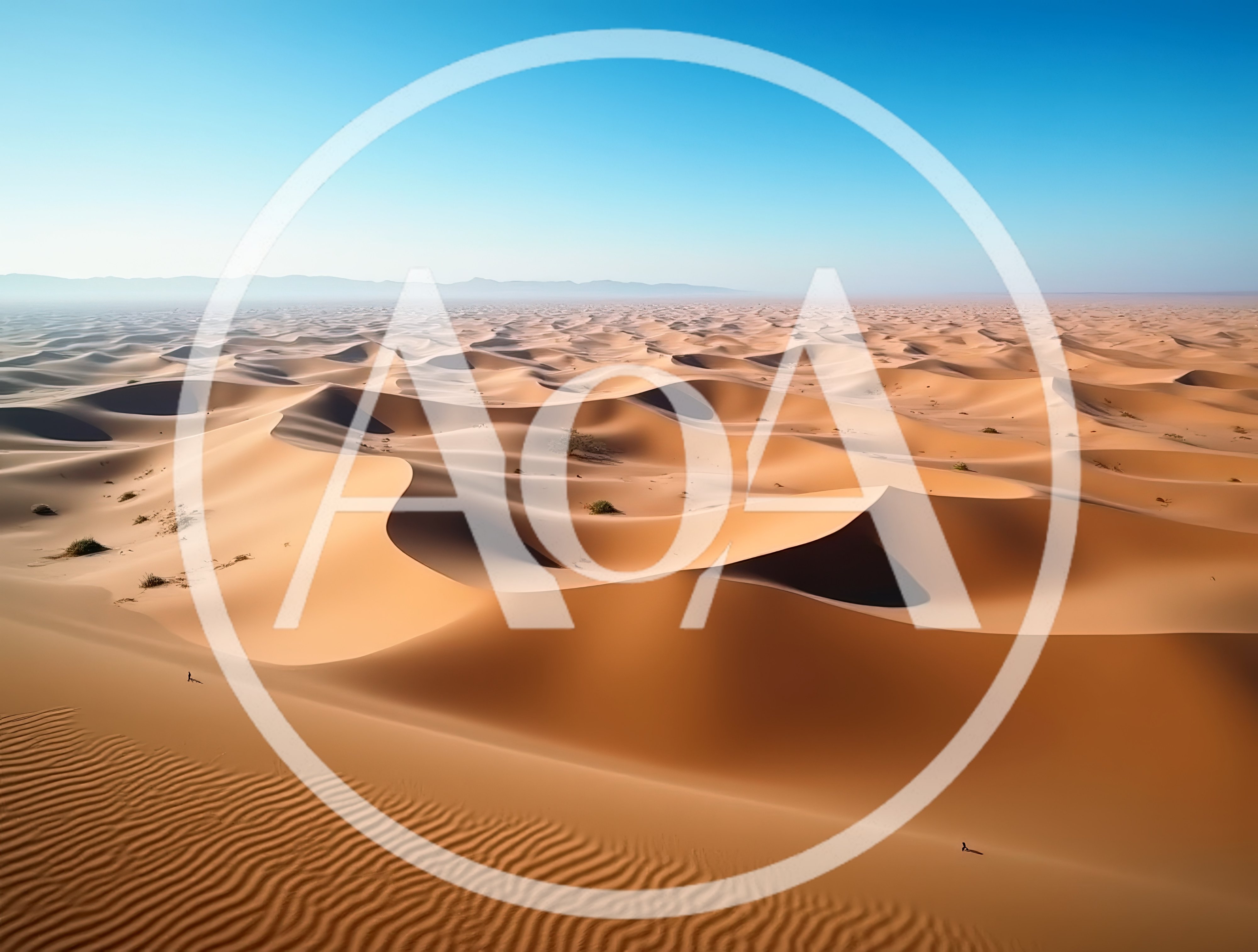 Aerial View of Vast Desert Sand Dunes