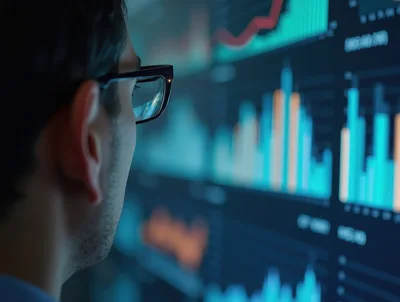 Financial Analyst Monitoring Real Time Market Data