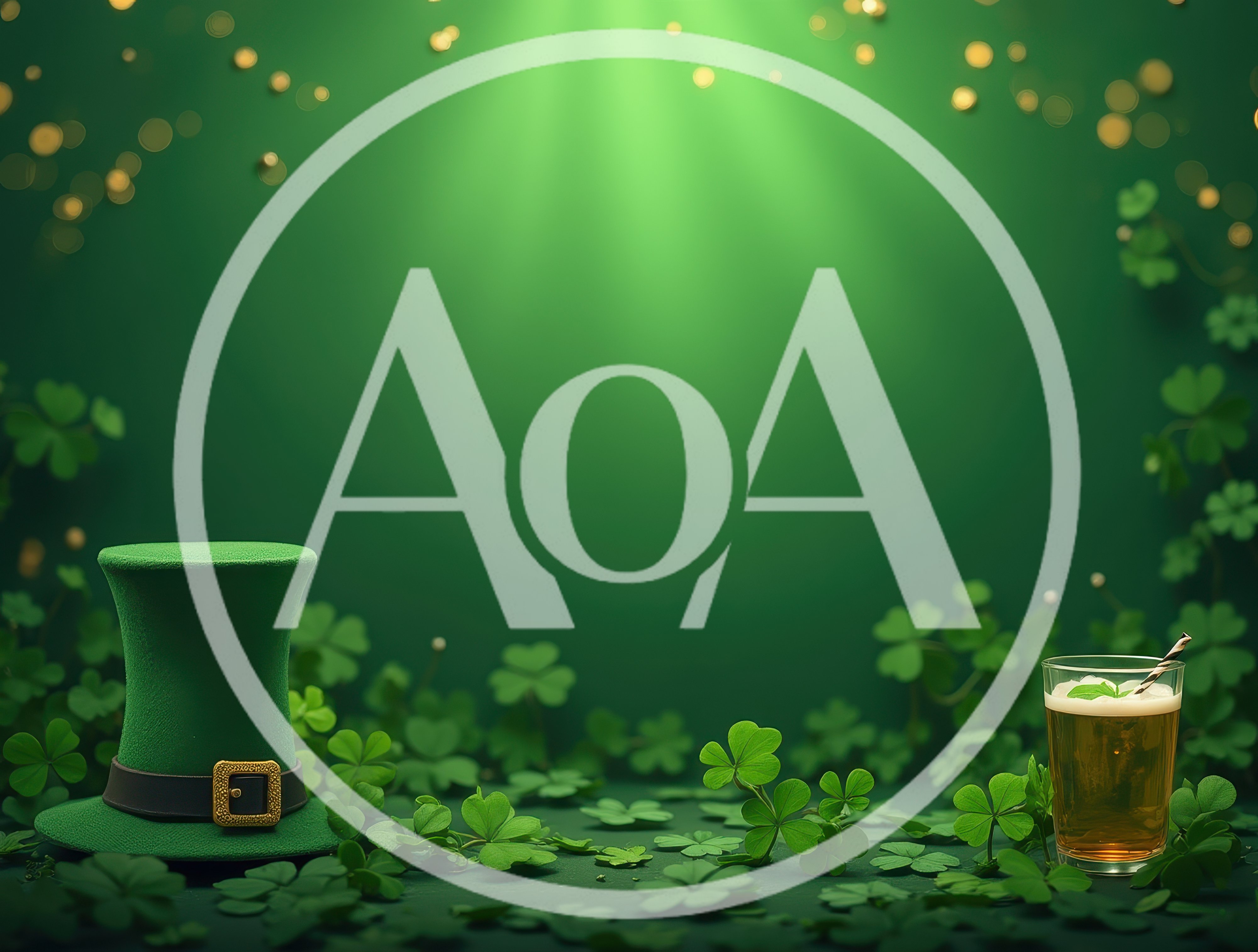 St Patrick's Day Celebration Background With Hat And Beer