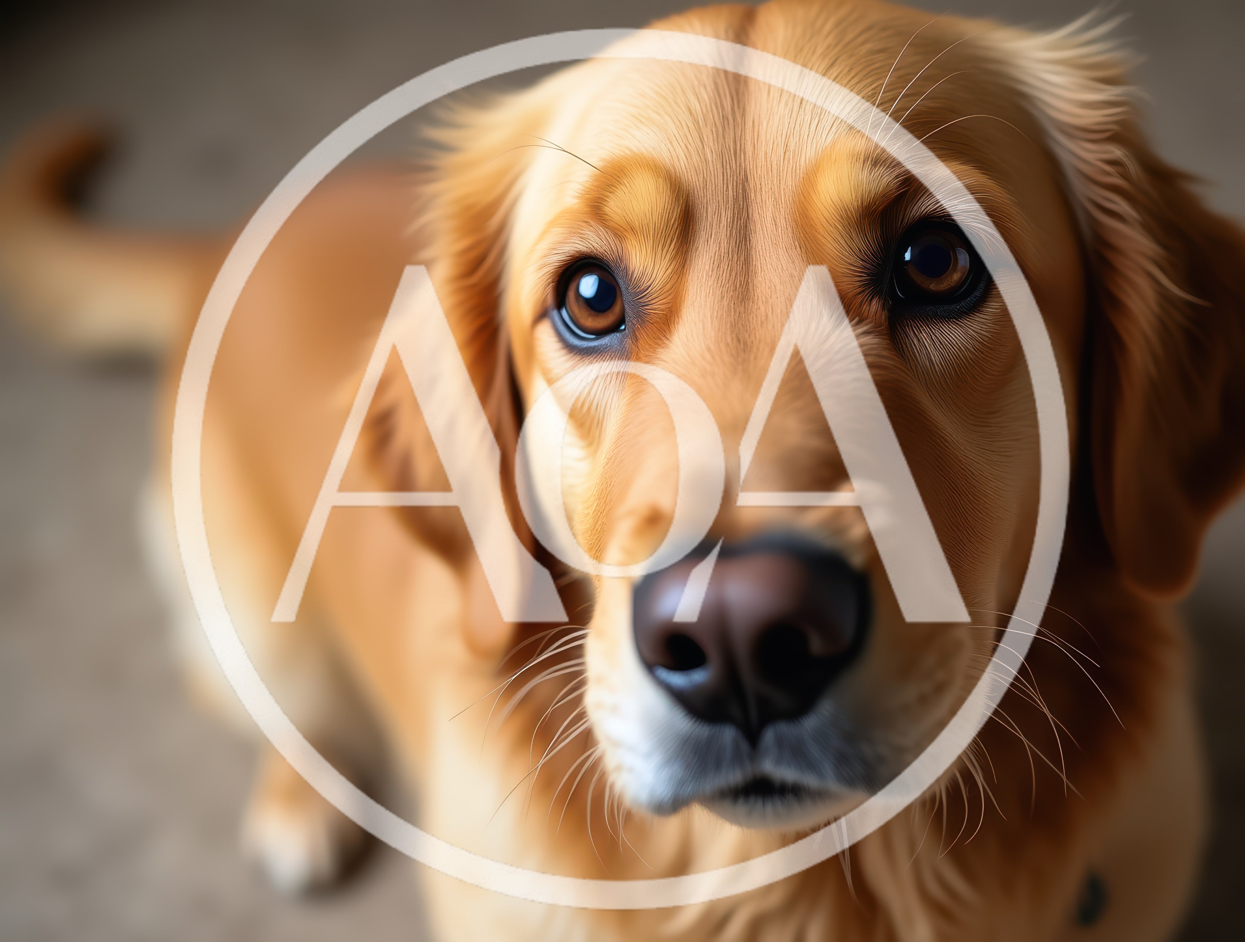 Close Up Portrait Of A Golden Retriever