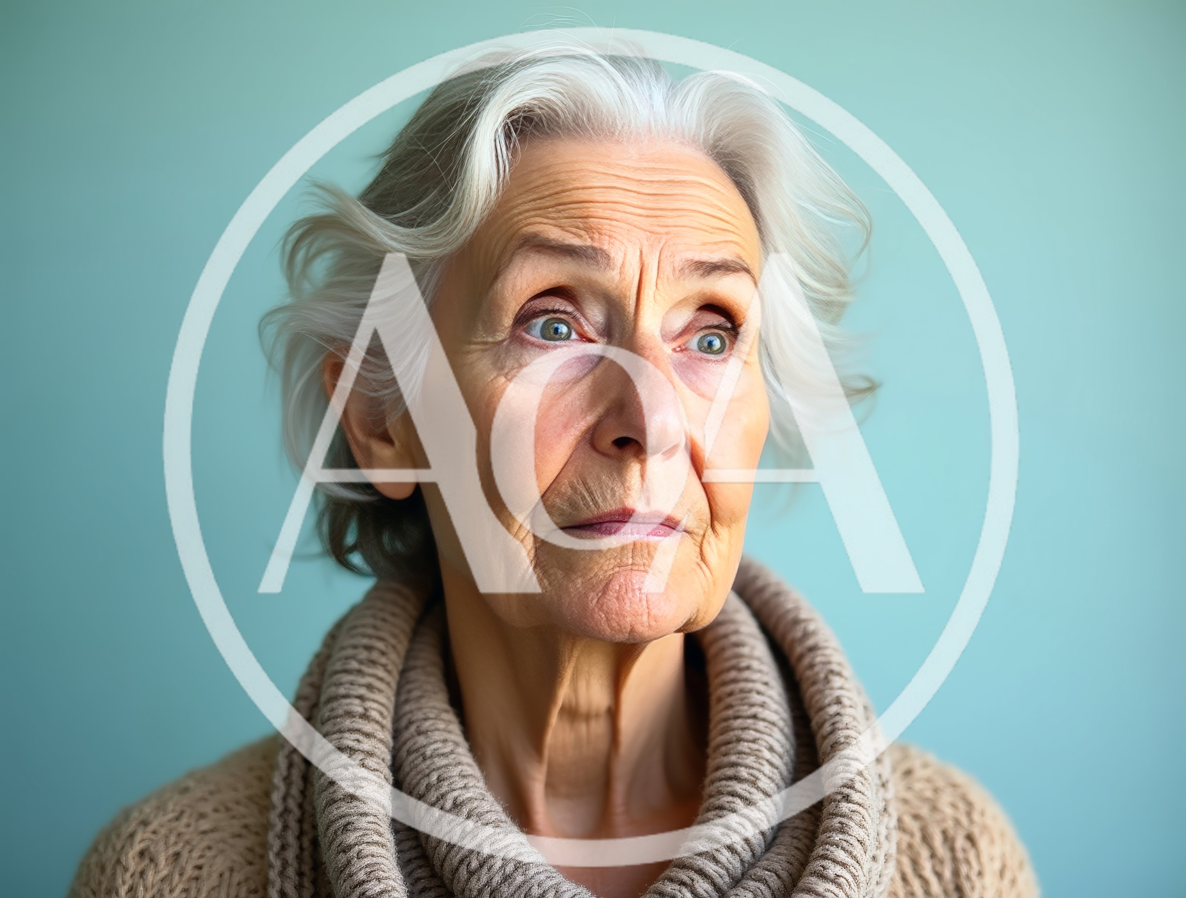 Portrait Of An Elderly Woman With Silver Hair