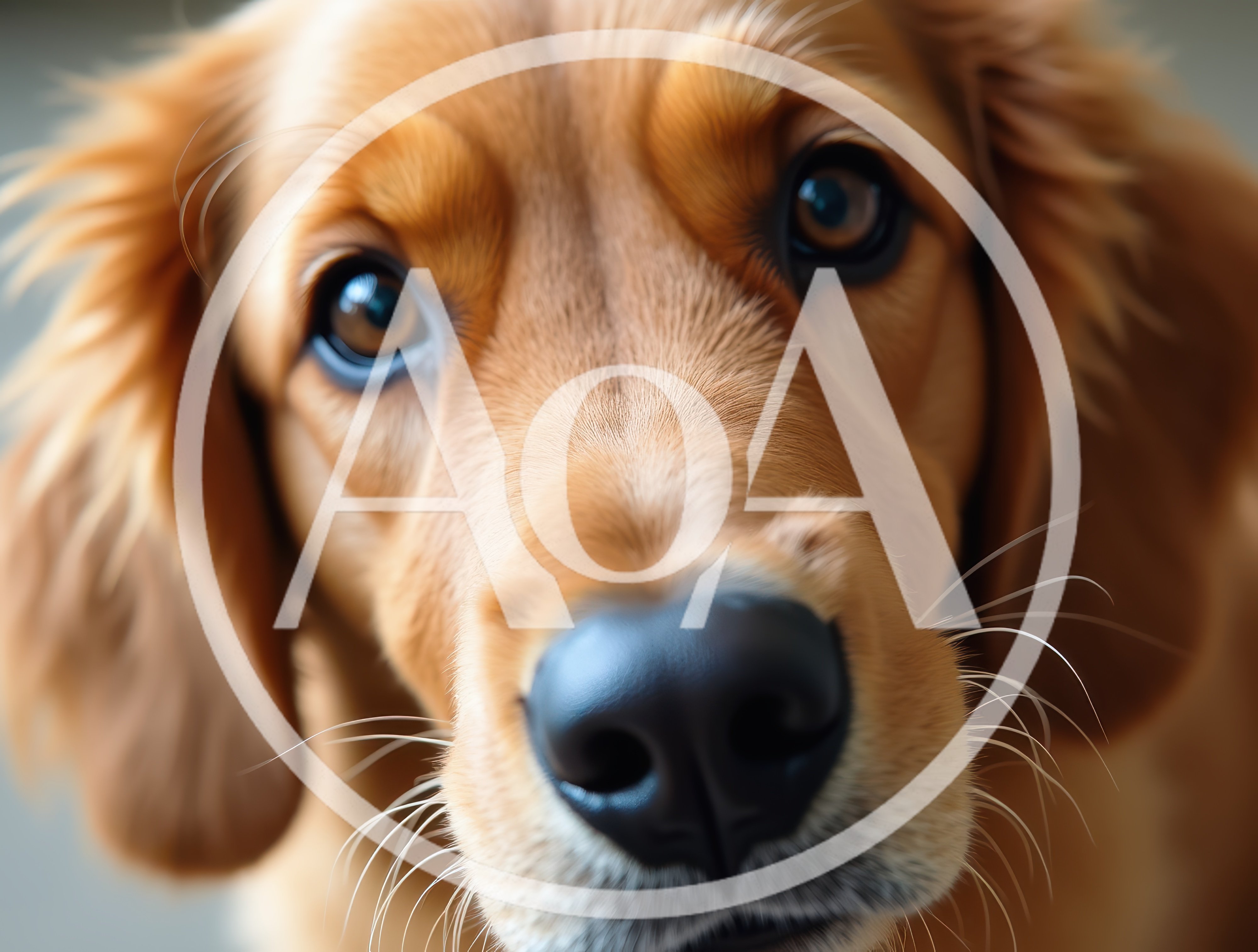 Close Up Portrait Of A Golden Retriever