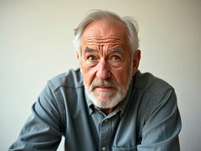 Portrait Of An Elderly Man With A Gray Beard