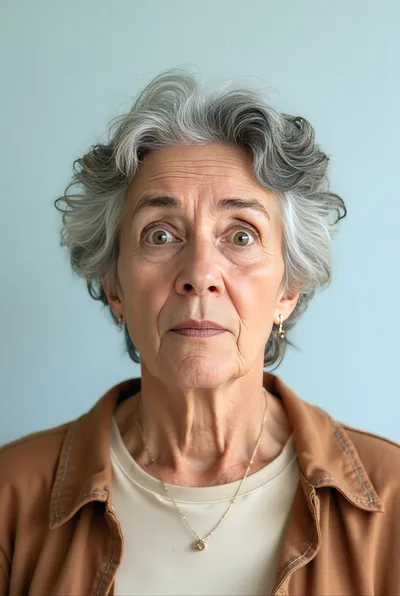 Portrait Of A Surprised Senior Woman
