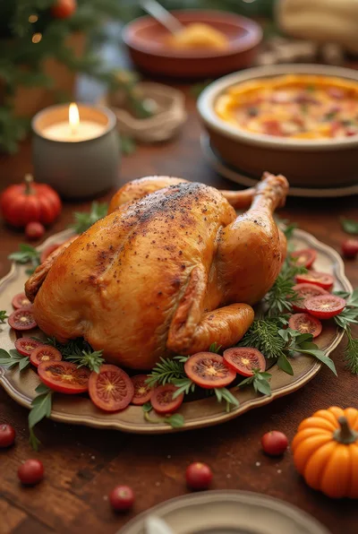 Roasted Thanksgiving Turkey With Seasonal Vegetables