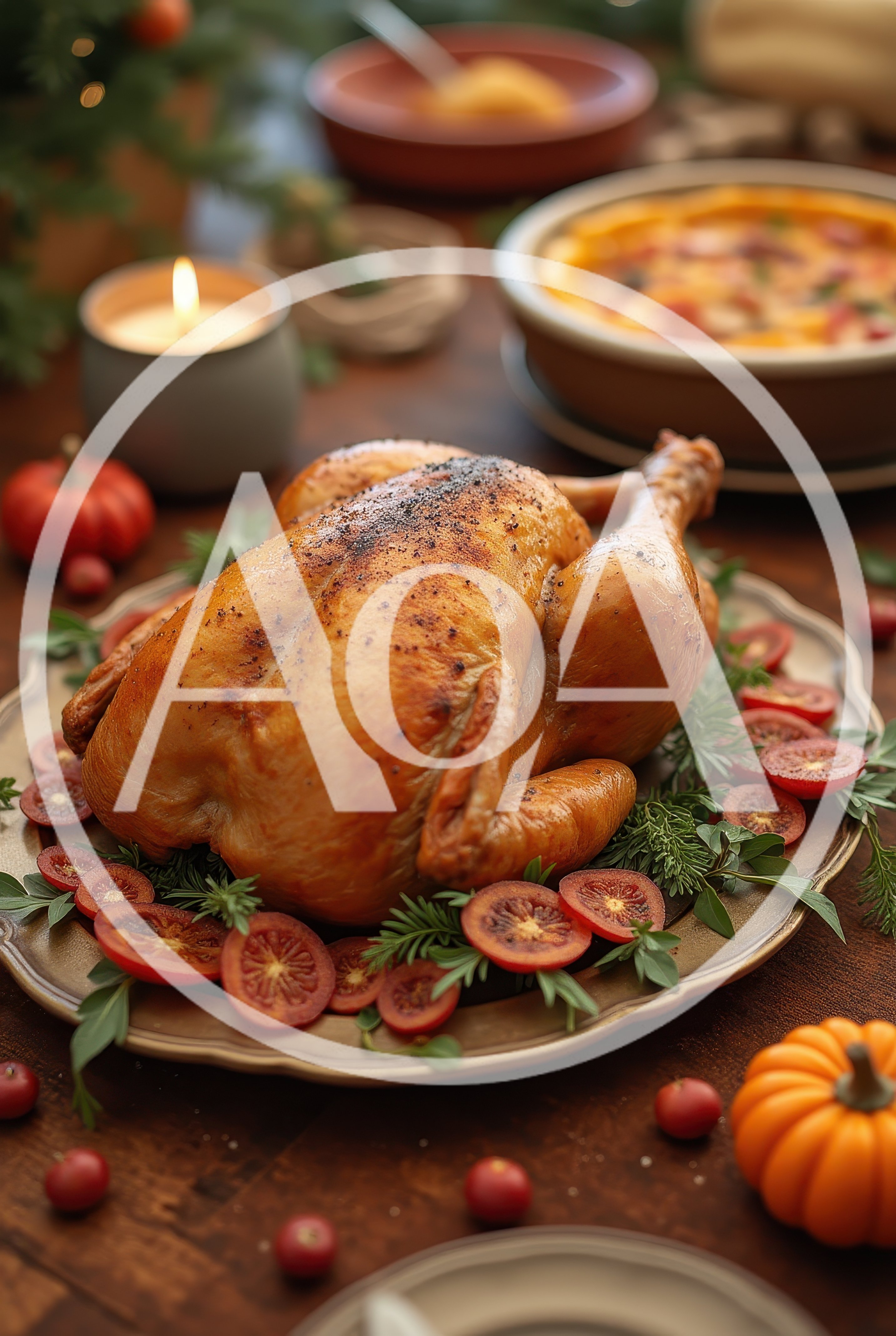 Roasted Thanksgiving Turkey With Seasonal Vegetables