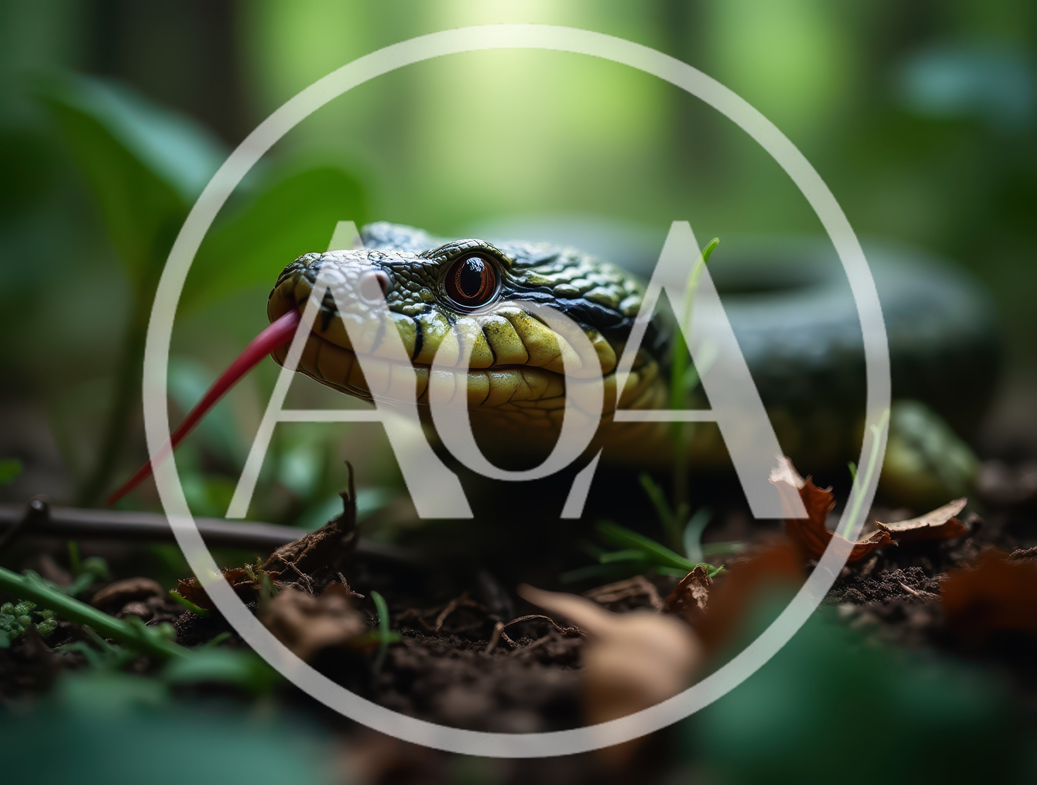 Close Up Of A Snake Flicking Its Tongue