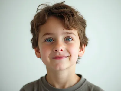 Portrait Of A Young Boy Smiling At Camera