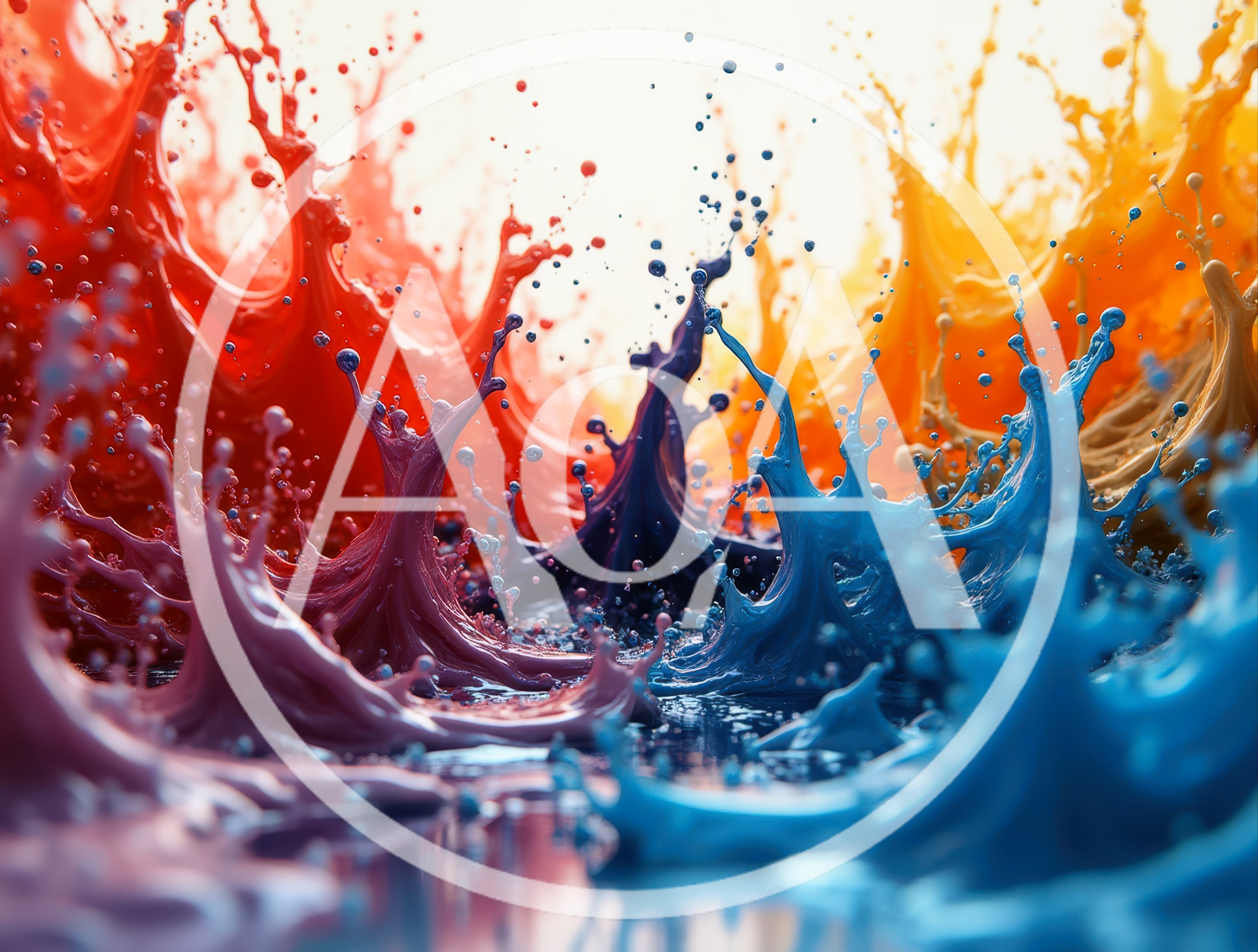 Vibrant Multi-Colored Paint Splash Explosion