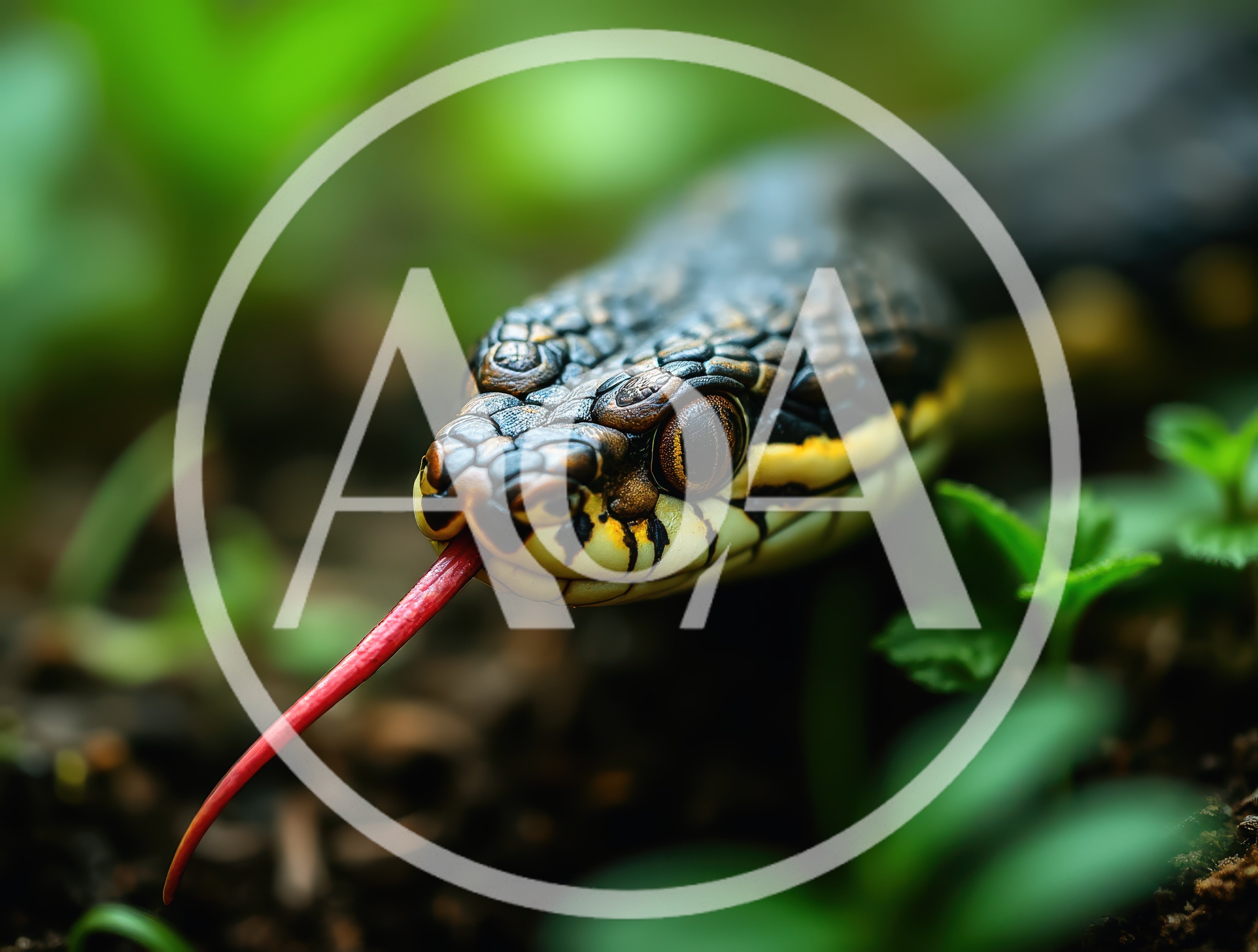 Close Up Of A Snake Flicking Its Tongue