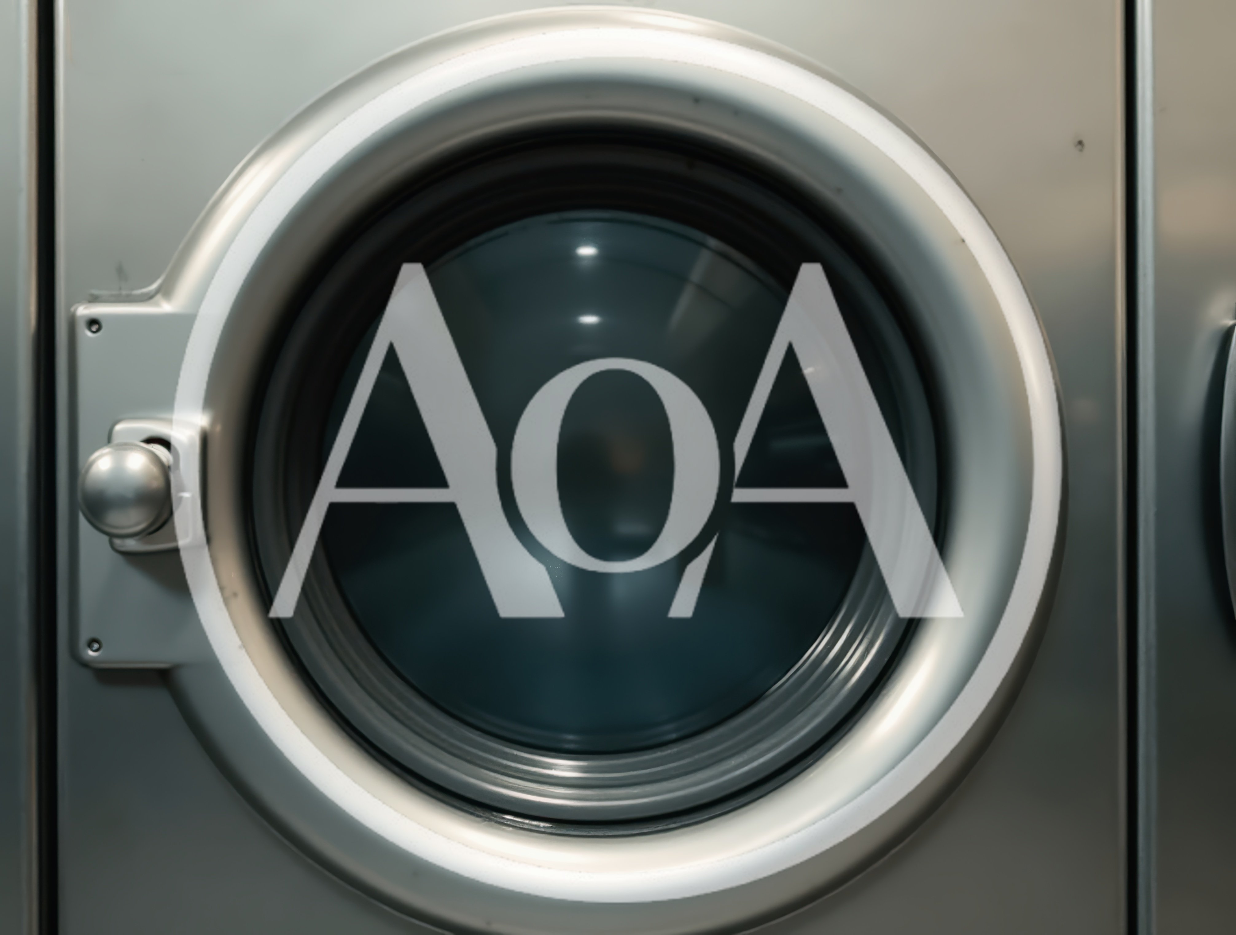 Close Up Of A Commercial Laundry Dryer Door