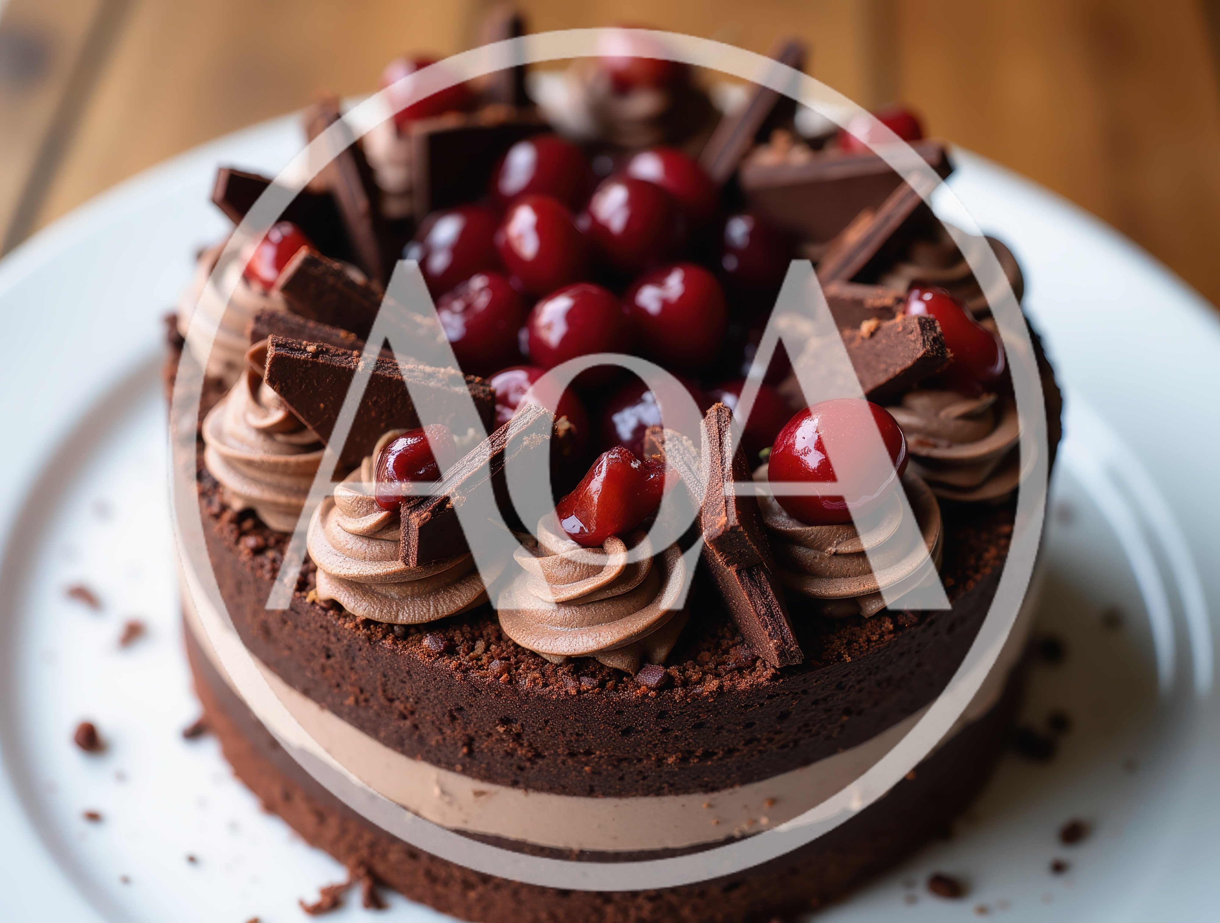 Decadent Chocolate Layer Cake With Cherries